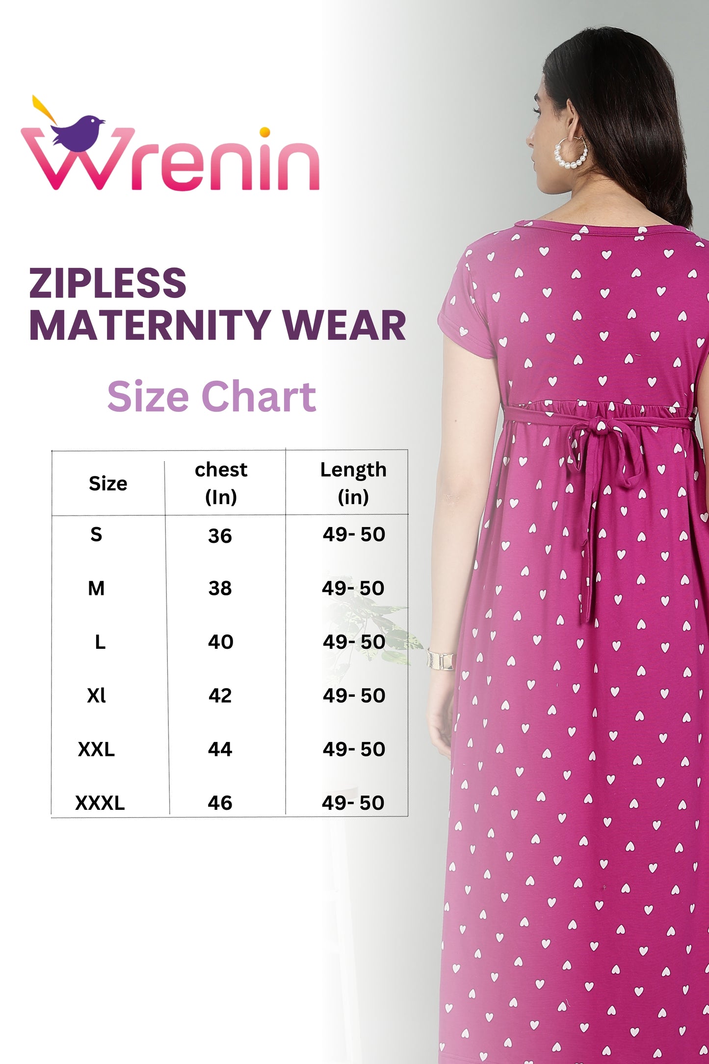 ZIPLESS MATERNITY WEAR | SHORTSLEEVE | RASPBERRY ROMANCE