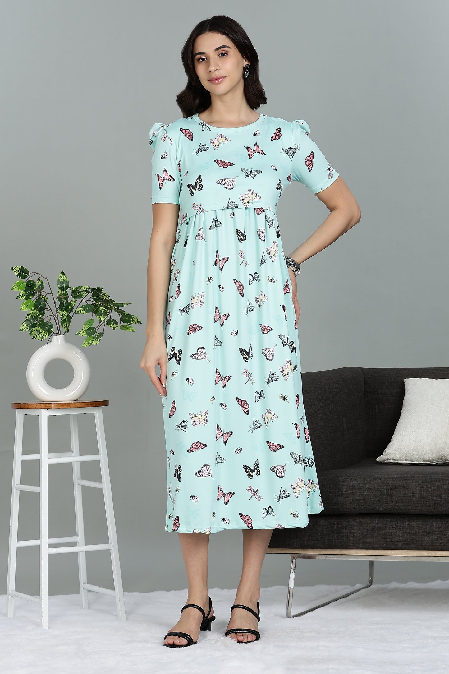 ZIPLESS MATERNITY WEAR PUFFSLEEVE |SPUN| LEPIDOPTERA LUXE
