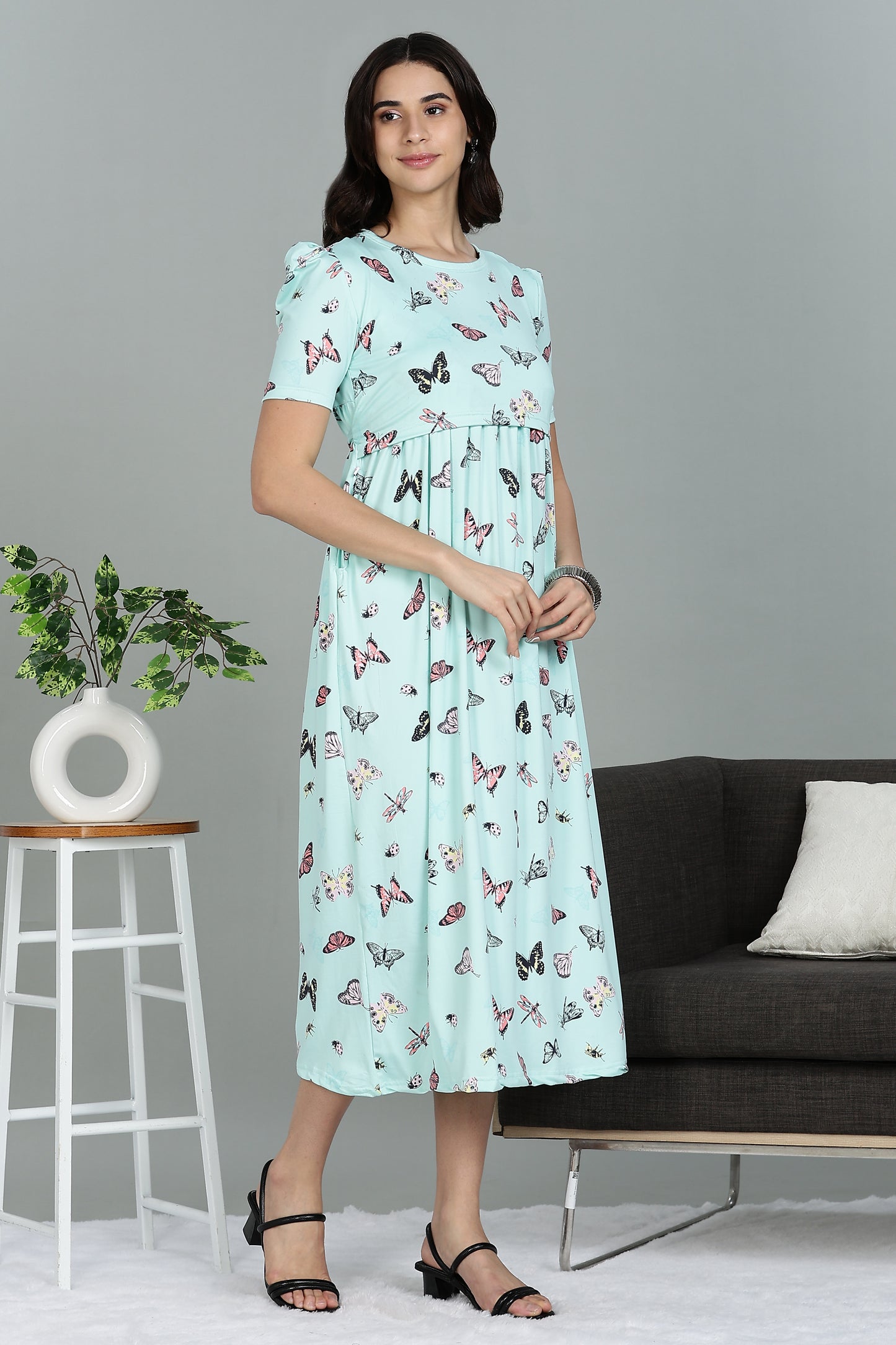 ZIPLESS MATERNITY WEAR PUFFSLEEVE |SPUN| LEPIDOPTERA LUXE