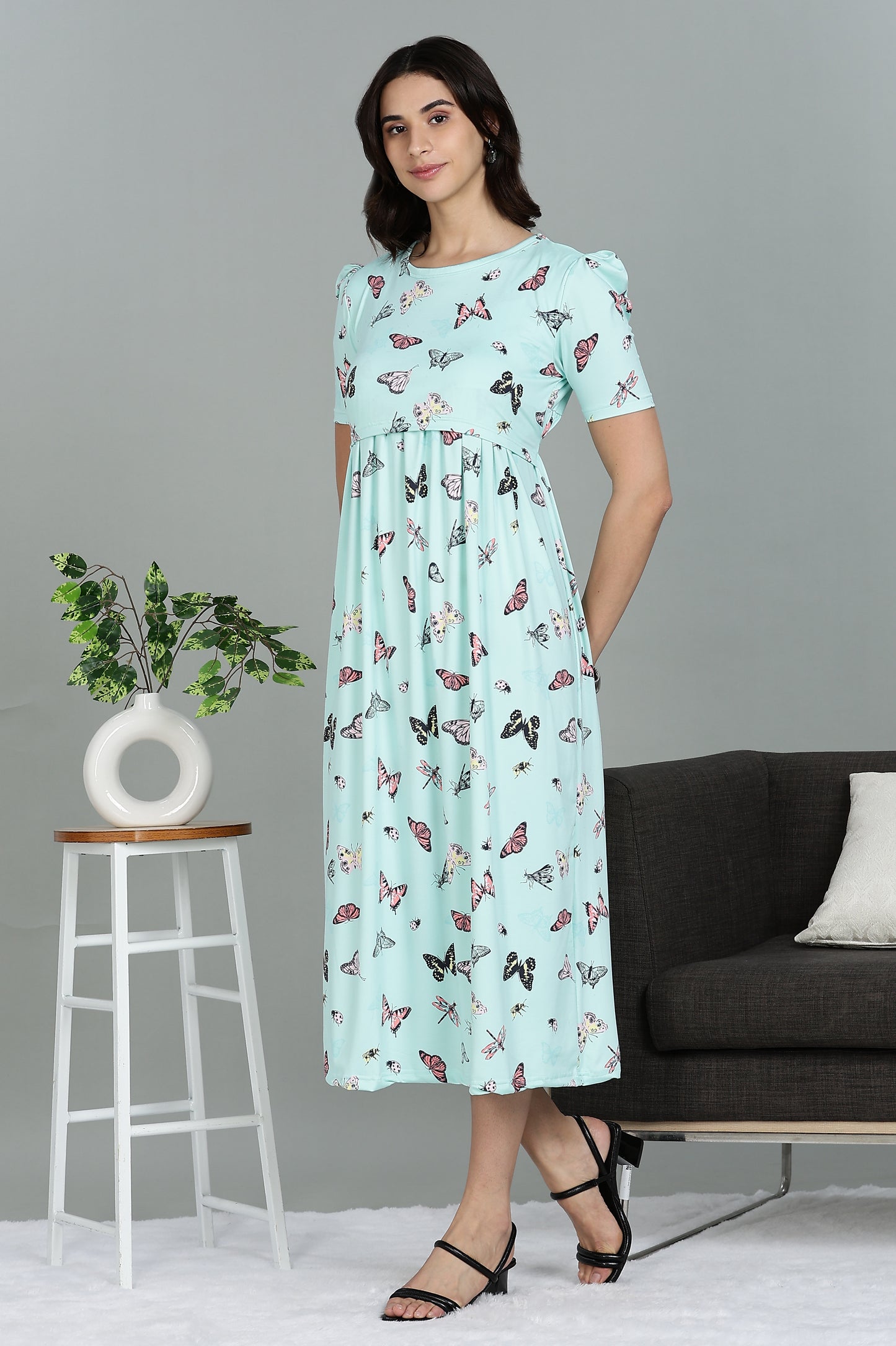 ZIPLESS MATERNITY WEAR PUFFSLEEVE |SPUN| LEPIDOPTERA LUXE