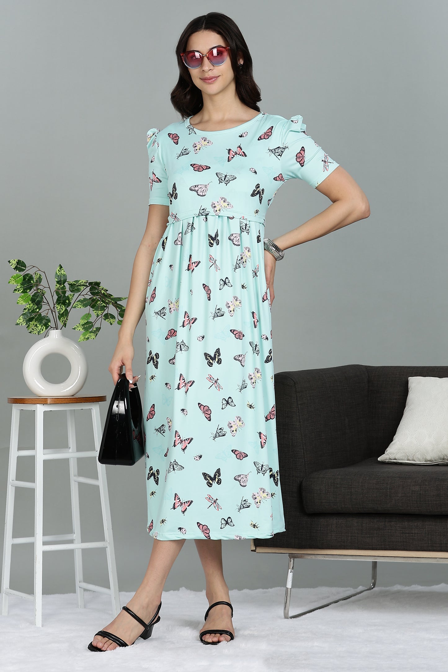 ZIPLESS MATERNITY WEAR PUFFSLEEVE |SPUN| LEPIDOPTERA LUXE