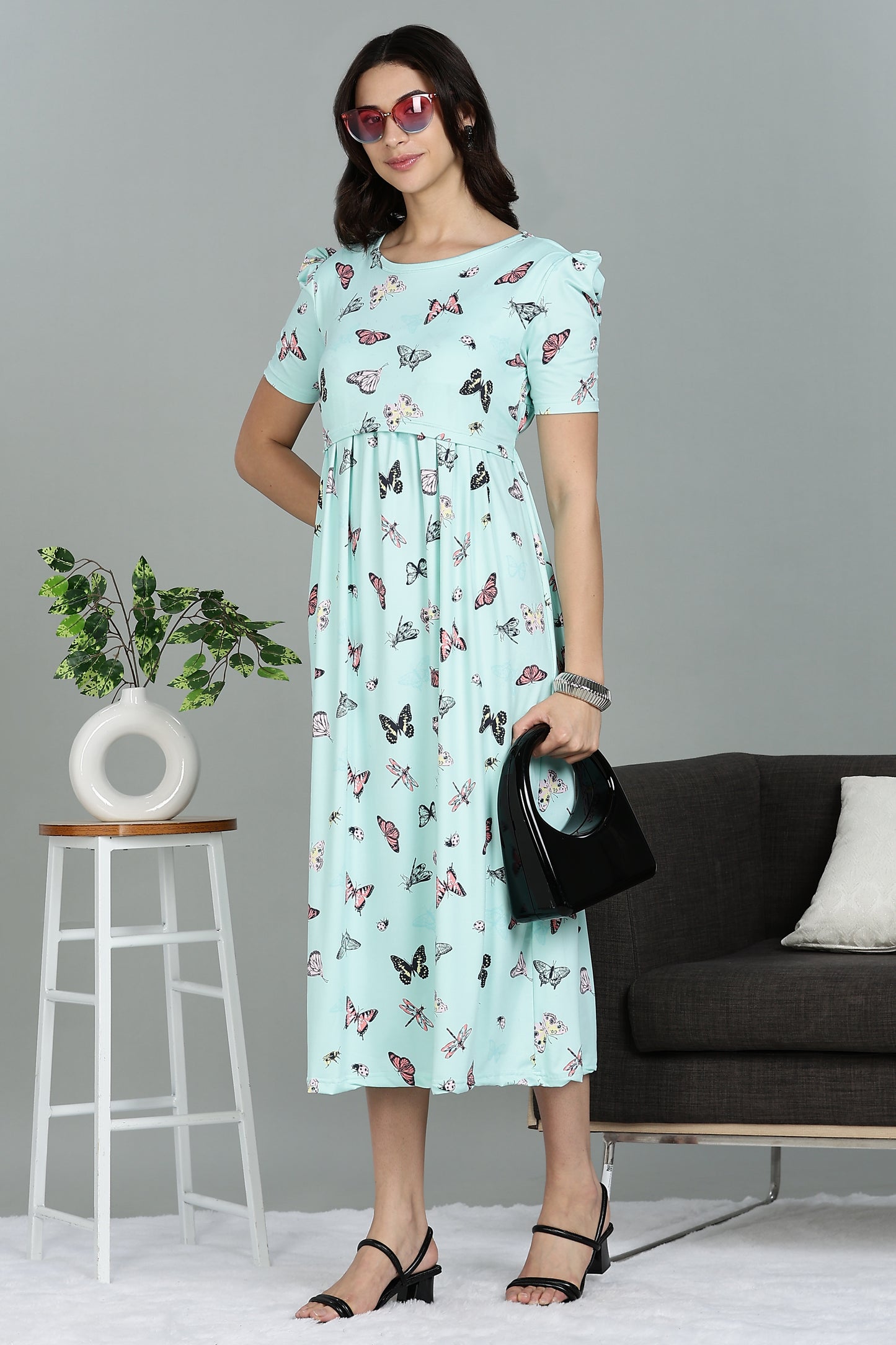 ZIPLESS MATERNITY WEAR PUFFSLEEVE |SPUN| LEPIDOPTERA LUXE