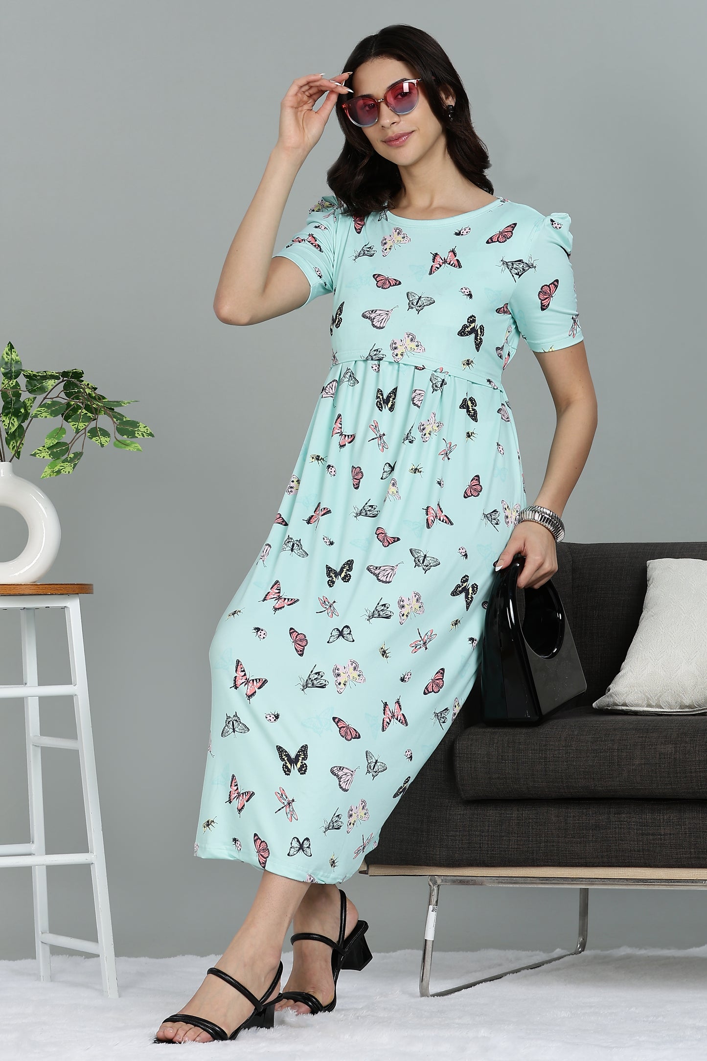 ZIPLESS MATERNITY WEAR PUFFSLEEVE |SPUN| LEPIDOPTERA LUXE