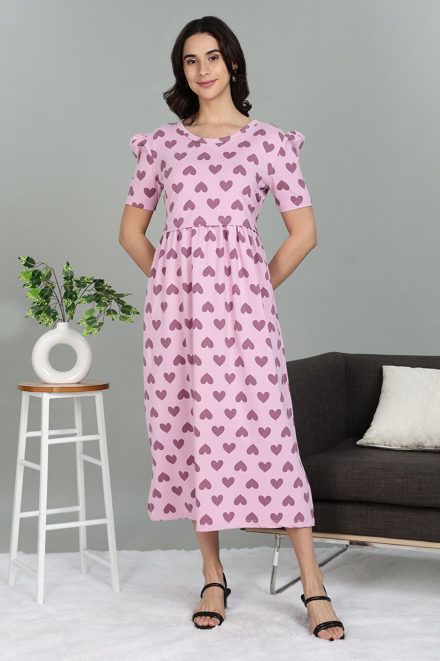 ZIPLESS MATERNITY WEAR |PUFFSLEEVE | VALENTINE VOGUE
