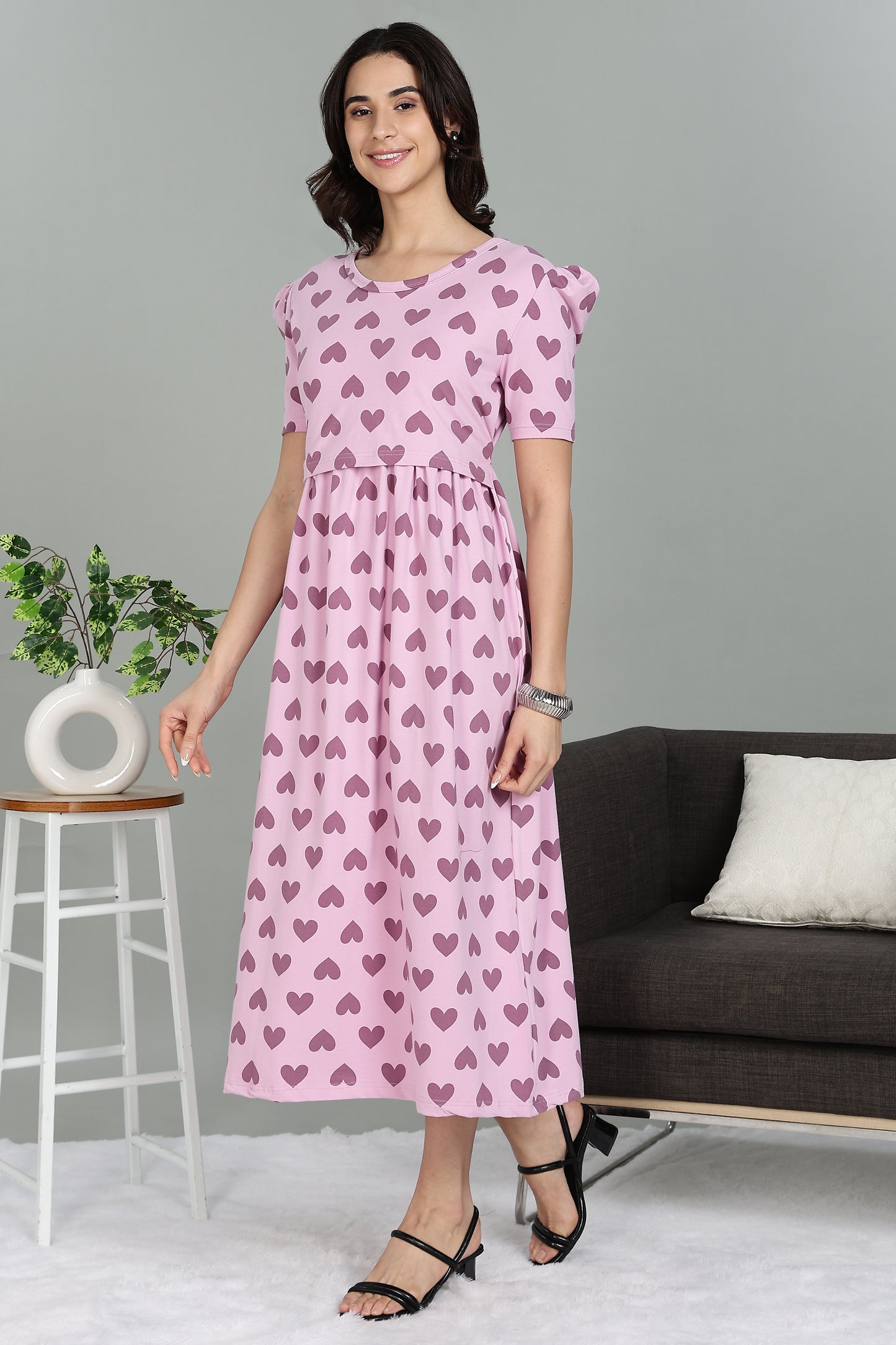 ZIPLESS MATERNITY WEAR |PUFFSLEEVE | VALENTINE VOGUE