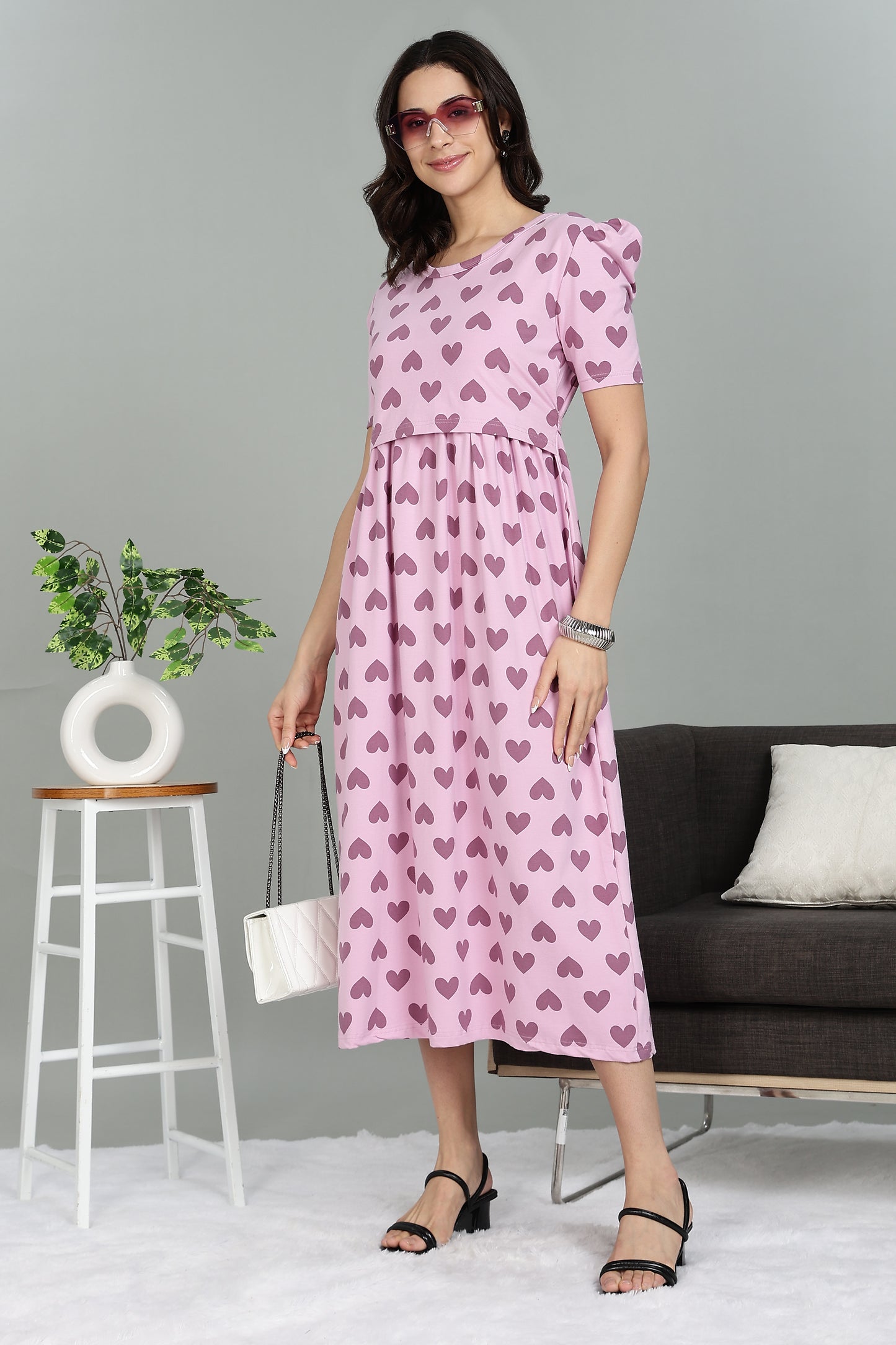 ZIPLESS MATERNITY WEAR |PUFFSLEEVE | VALENTINE VOGUE