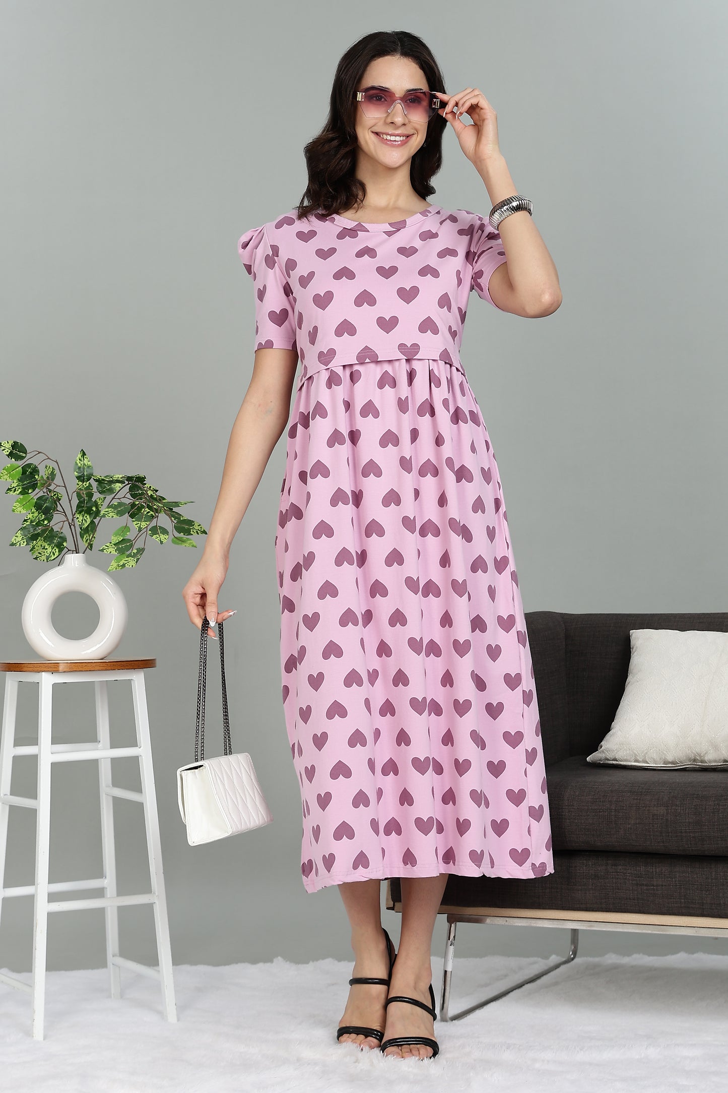 ZIPLESS MATERNITY WEAR |PUFFSLEEVE | VALENTINE VOGUE