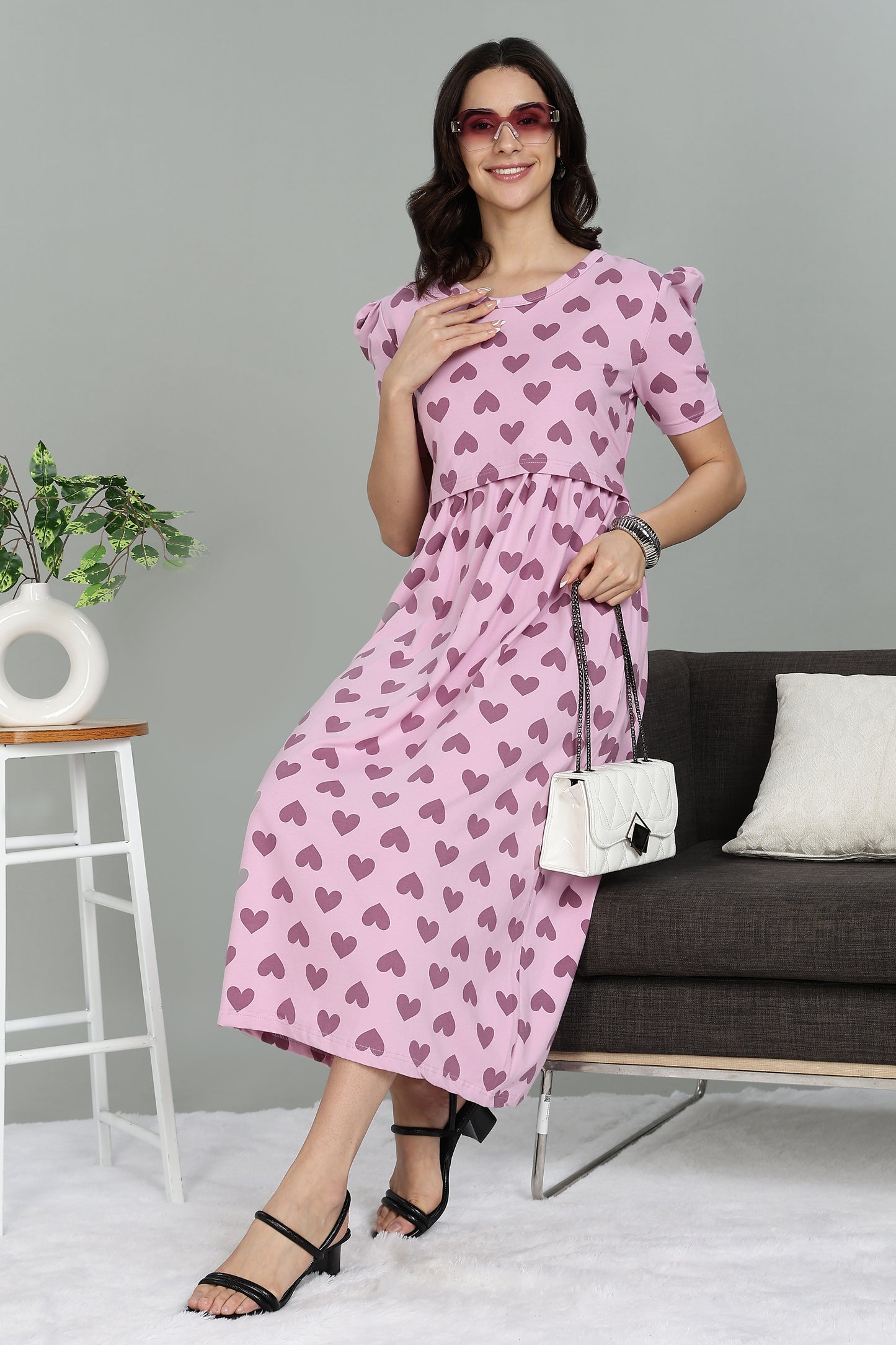 ZIPLESS MATERNITY WEAR |PUFFSLEEVE | VALENTINE VOGUE
