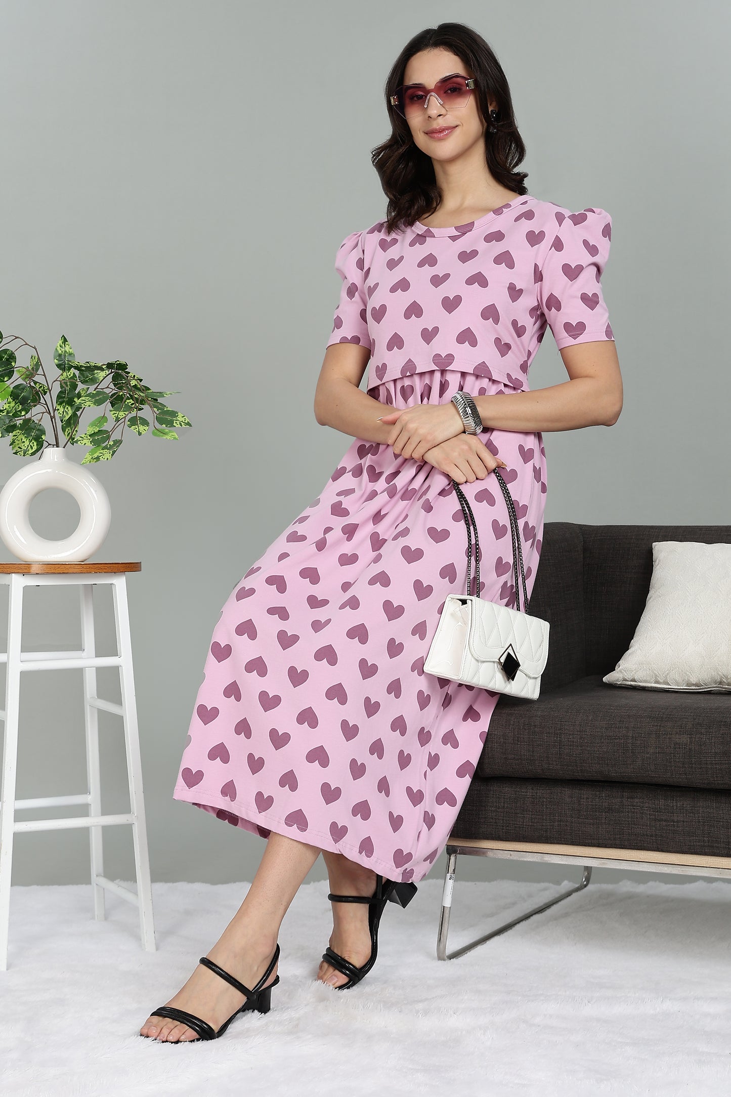ZIPLESS MATERNITY WEAR |PUFFSLEEVE | VALENTINE VOGUE