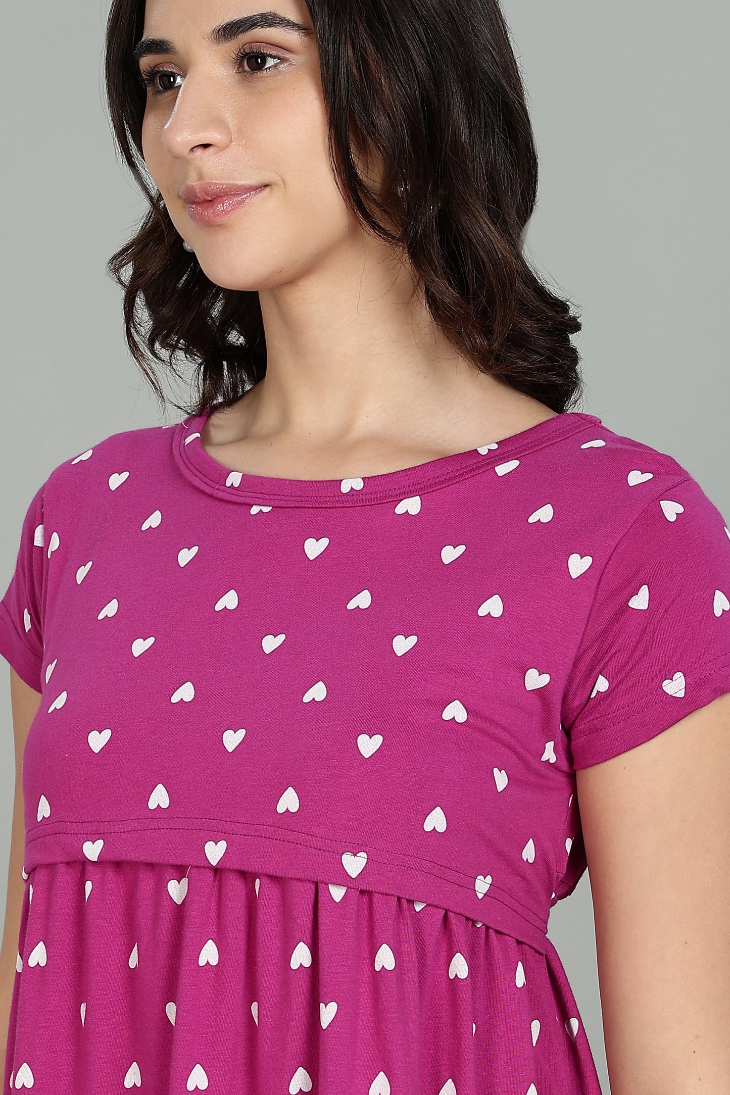 ZIPLESS MATERNITY WEAR | SHORTSLEEVE | RASPBERRY ROMANCE