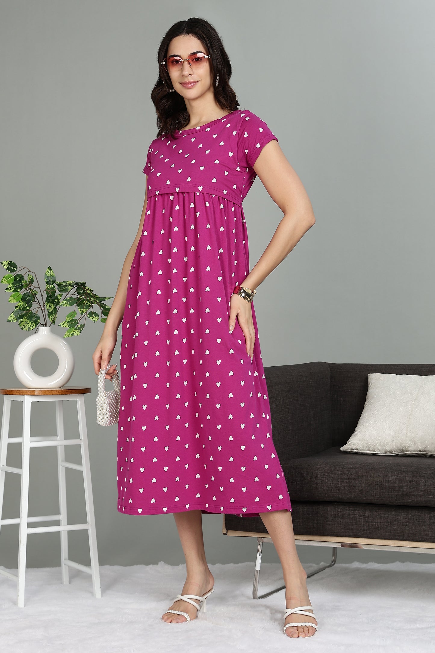 ZIPLESS MATERNITY WEAR | SHORTSLEEVE | RASPBERRY ROMANCE