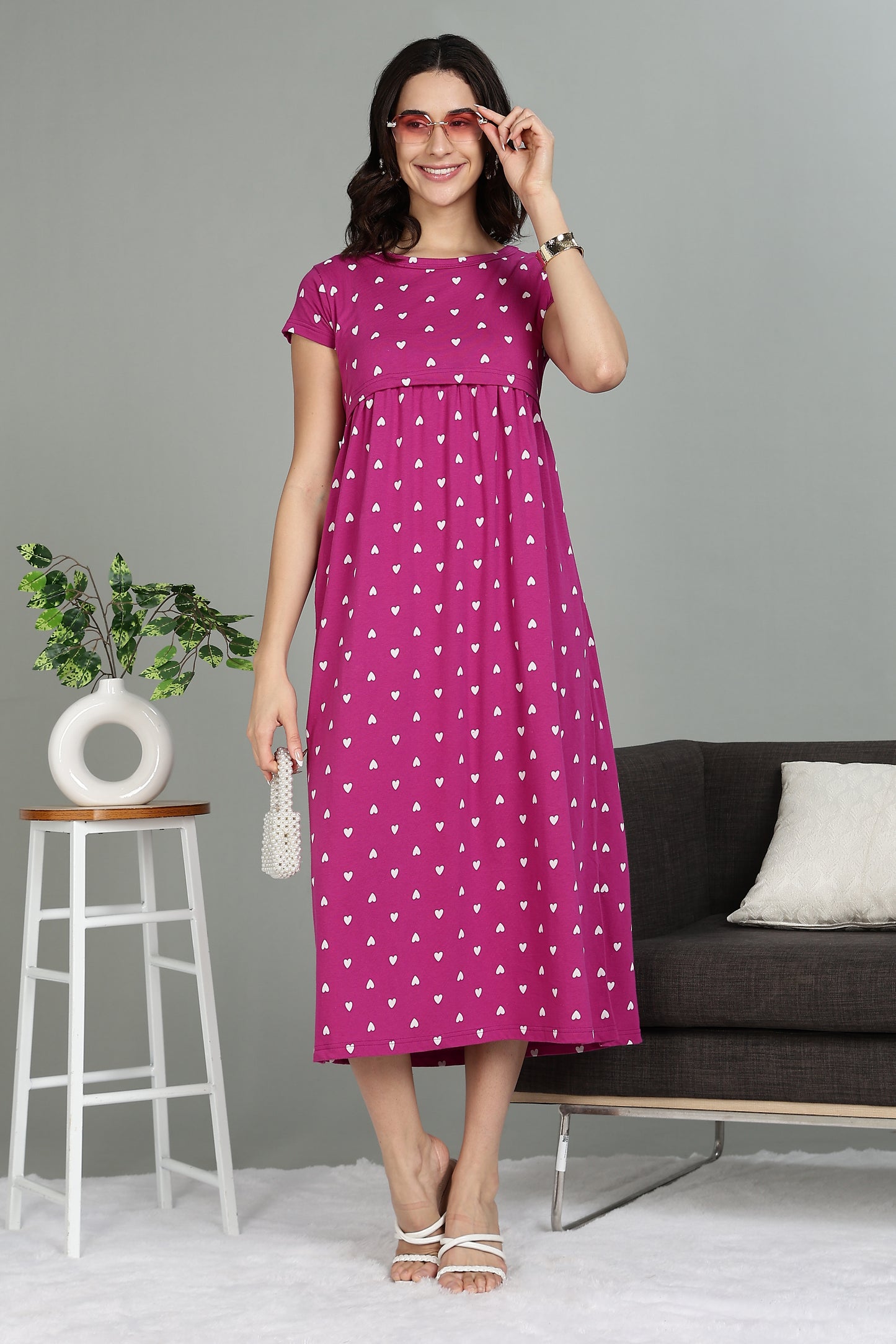 ZIPLESS MATERNITY WEAR | SHORTSLEEVE | RASPBERRY ROMANCE