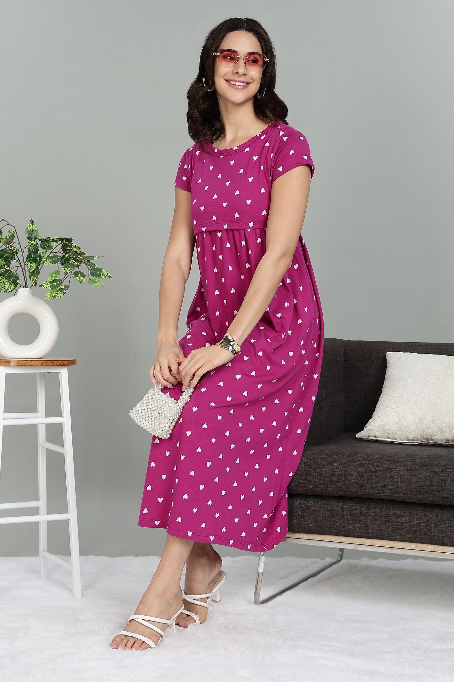 ZIPLESS MATERNITY WEAR | SHORTSLEEVE | RASPBERRY ROMANCE