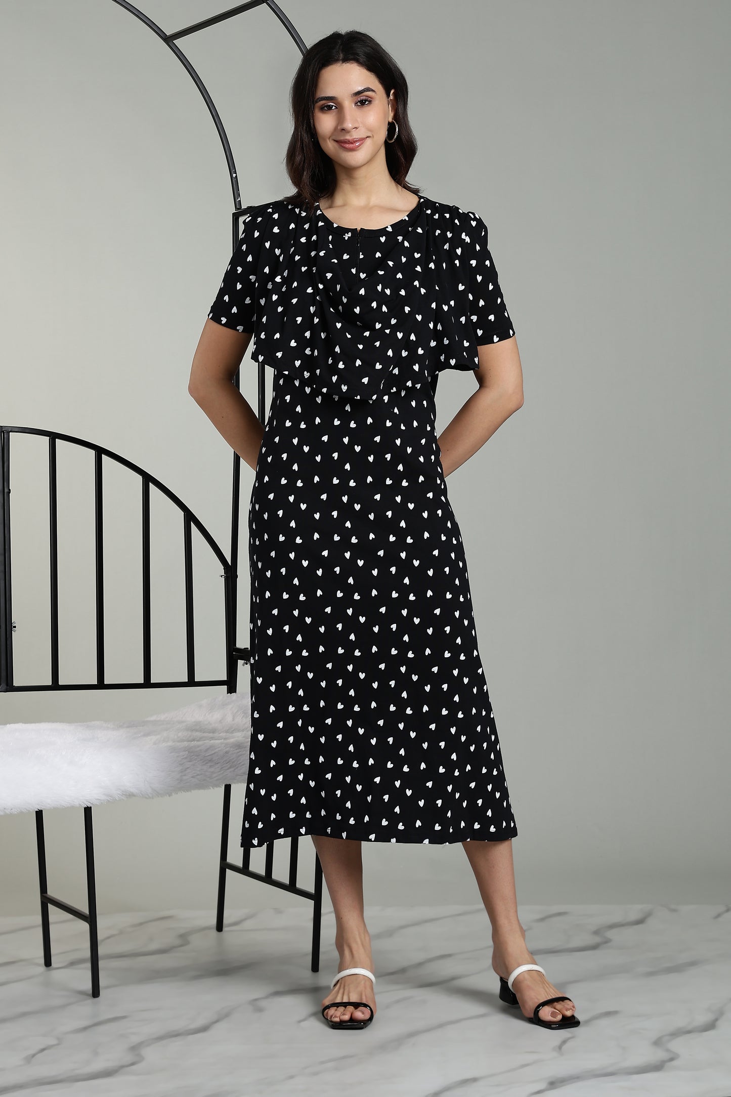 Maternity wear with Shawl - Luxe Starry Romance