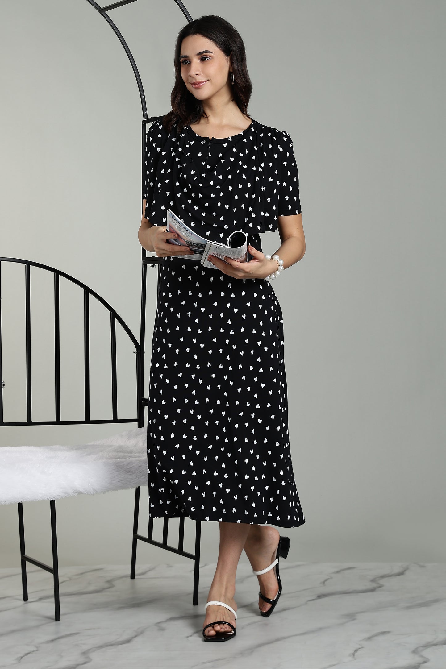 Maternity wear with Shawl - Luxe Starry Romance