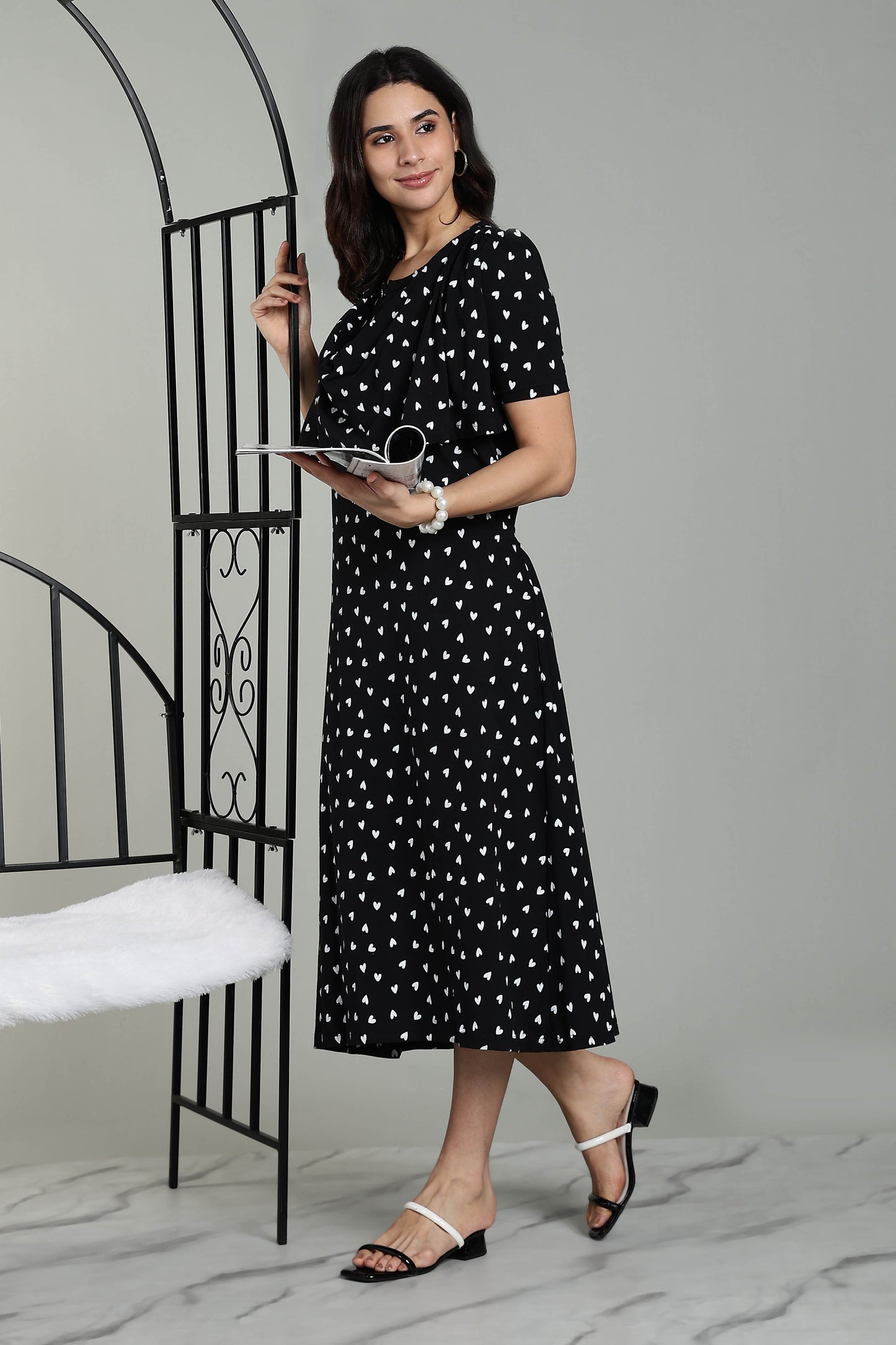 Maternity wear with Shawl - Luxe Starry Romance