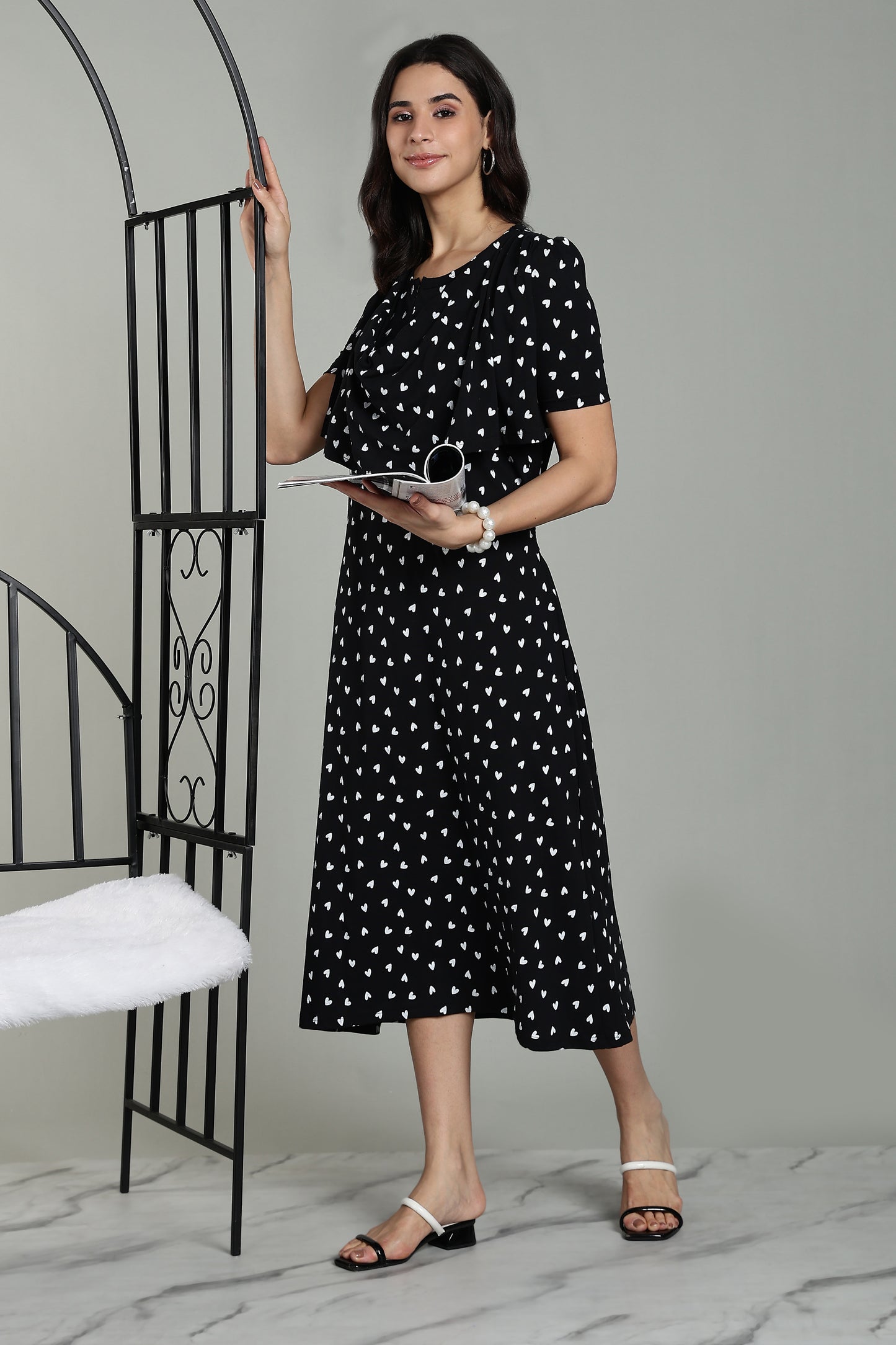 Maternity wear with Shawl - Luxe Starry Romance