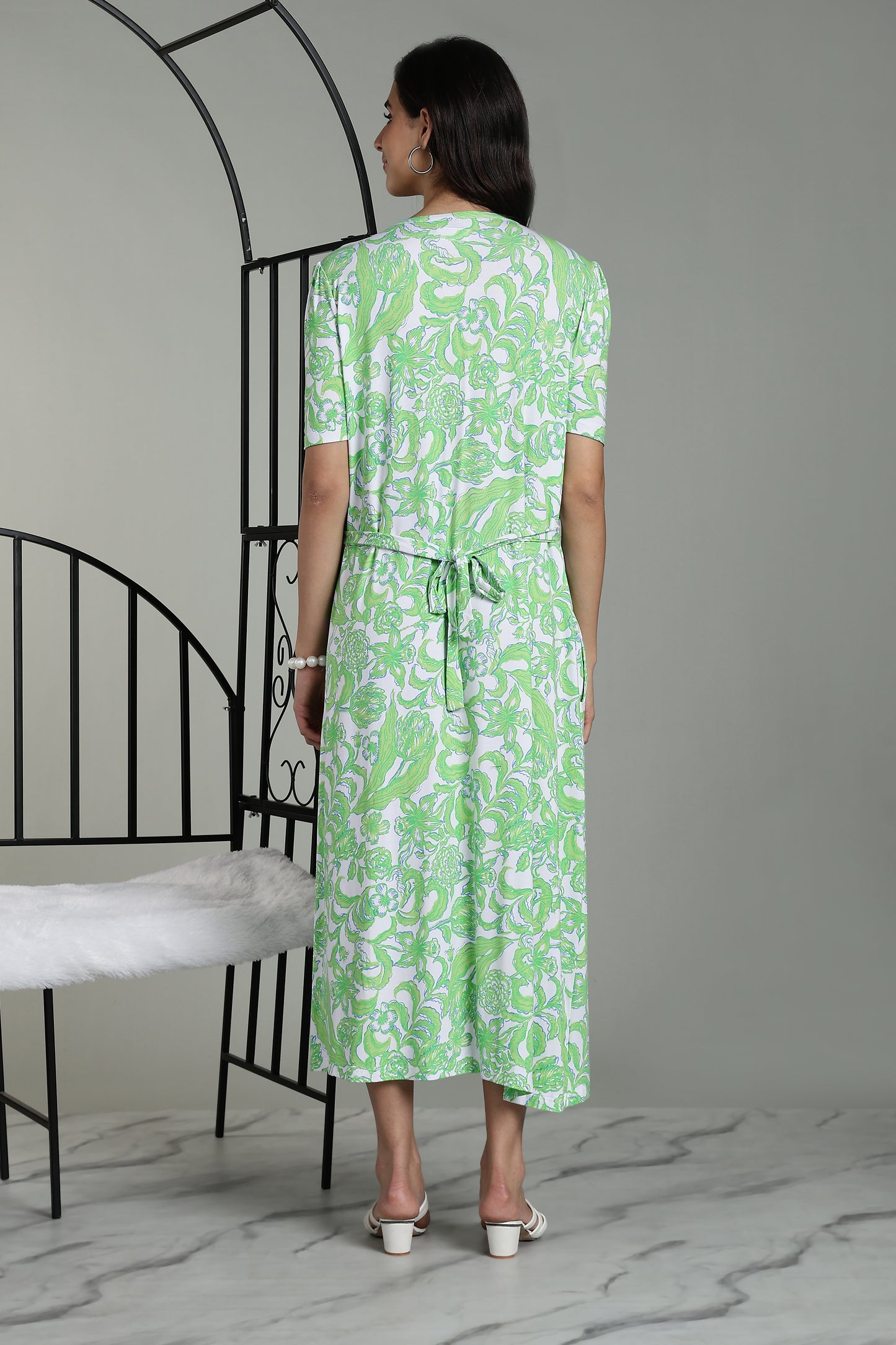 Maternity wear With Shawl - Fresh Mint Bloom