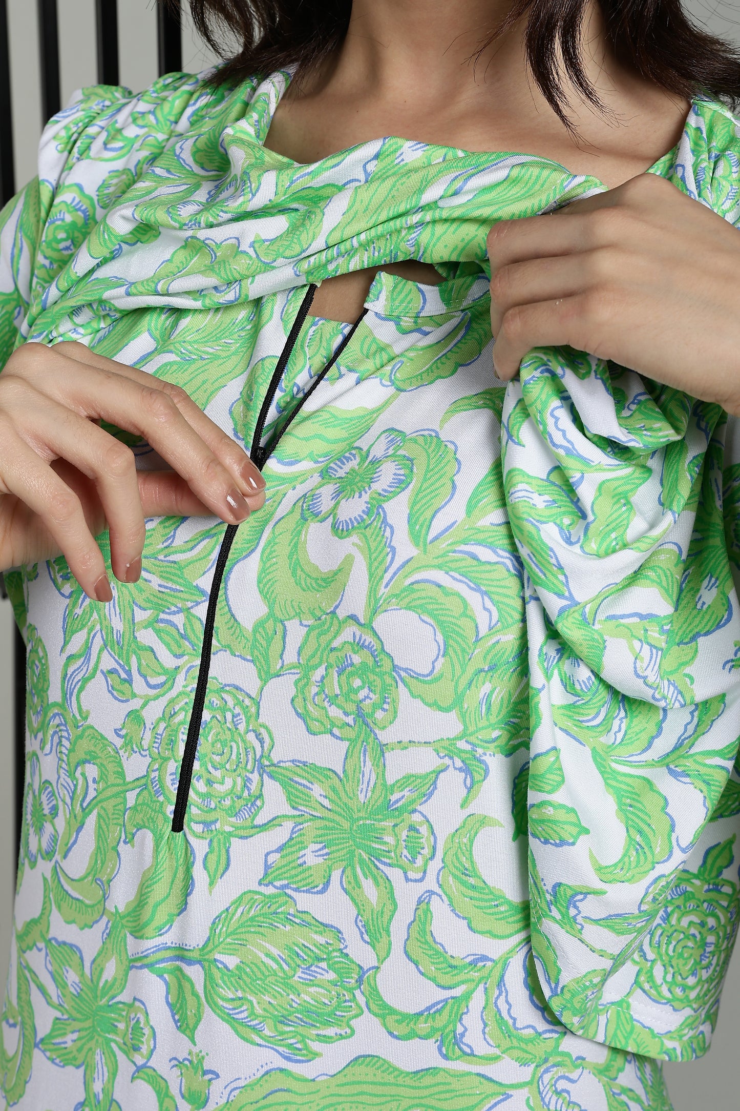 Maternity wear With Shawl - Fresh Mint Bloom