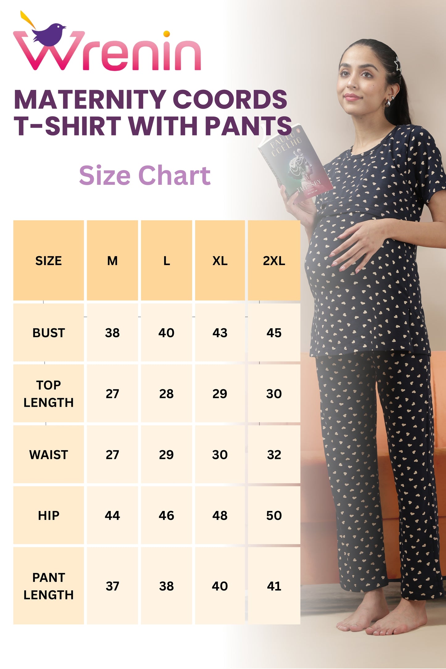 MATERNITY COORDS | ZIPLESS T-SHIRT WITH PANTS |SPUN |INTRODUCTORY PRICE | DREAMY NAVY