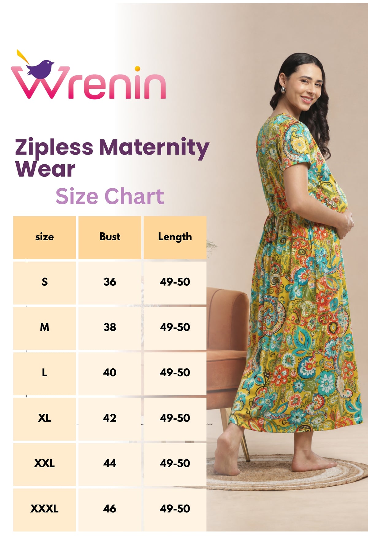 ZIPLESS MATERNITY WEAR | Light weight KNITTED COTTON | CLOUD SOFT | KALEIDO