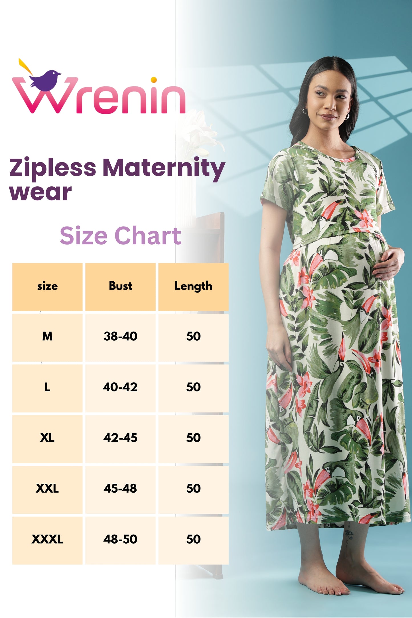 ZIPLESS MATERNITY WEAR | SHORTSLEEVE | SPUN | CORAL BLOOM
