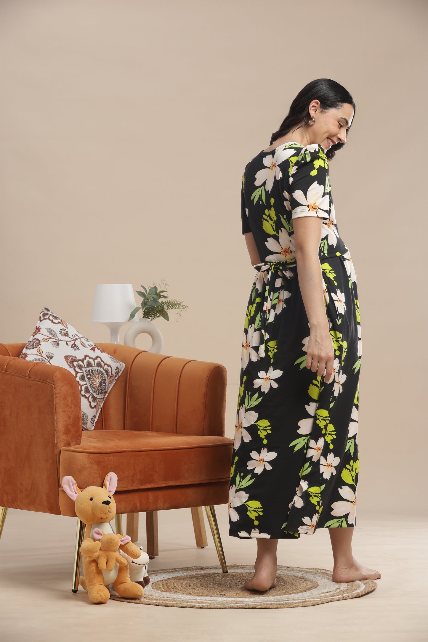 ZIPLESS MATERNITY WEAR | PUFF SLEEVE | SPUN COTTON| BLOOMING MOTHERHOOD