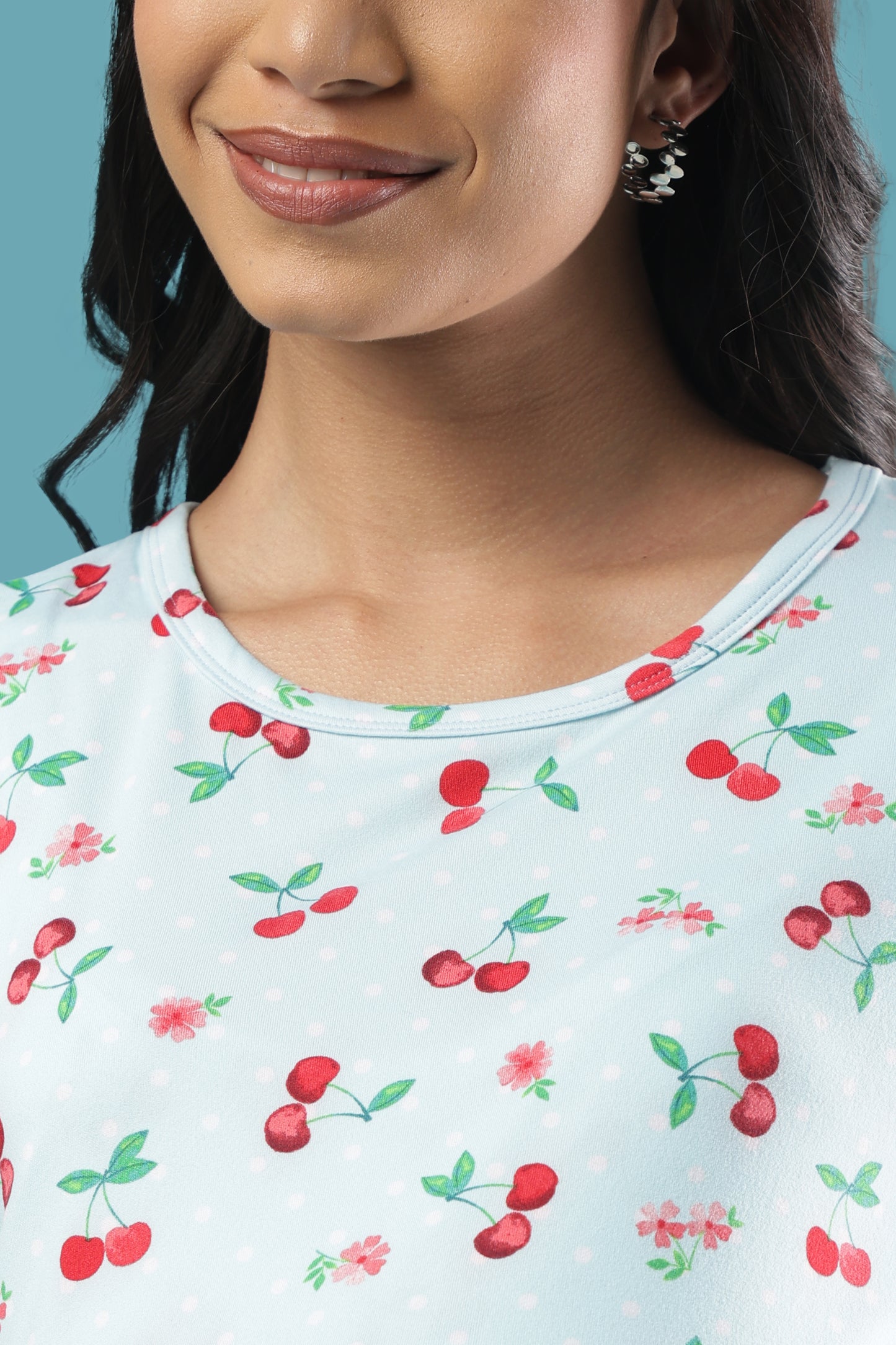 ZIPLESS MATERNITY WEAR | CALF LENGTH |SHORT SLEEVE | SPUN | ORCHID DREAM