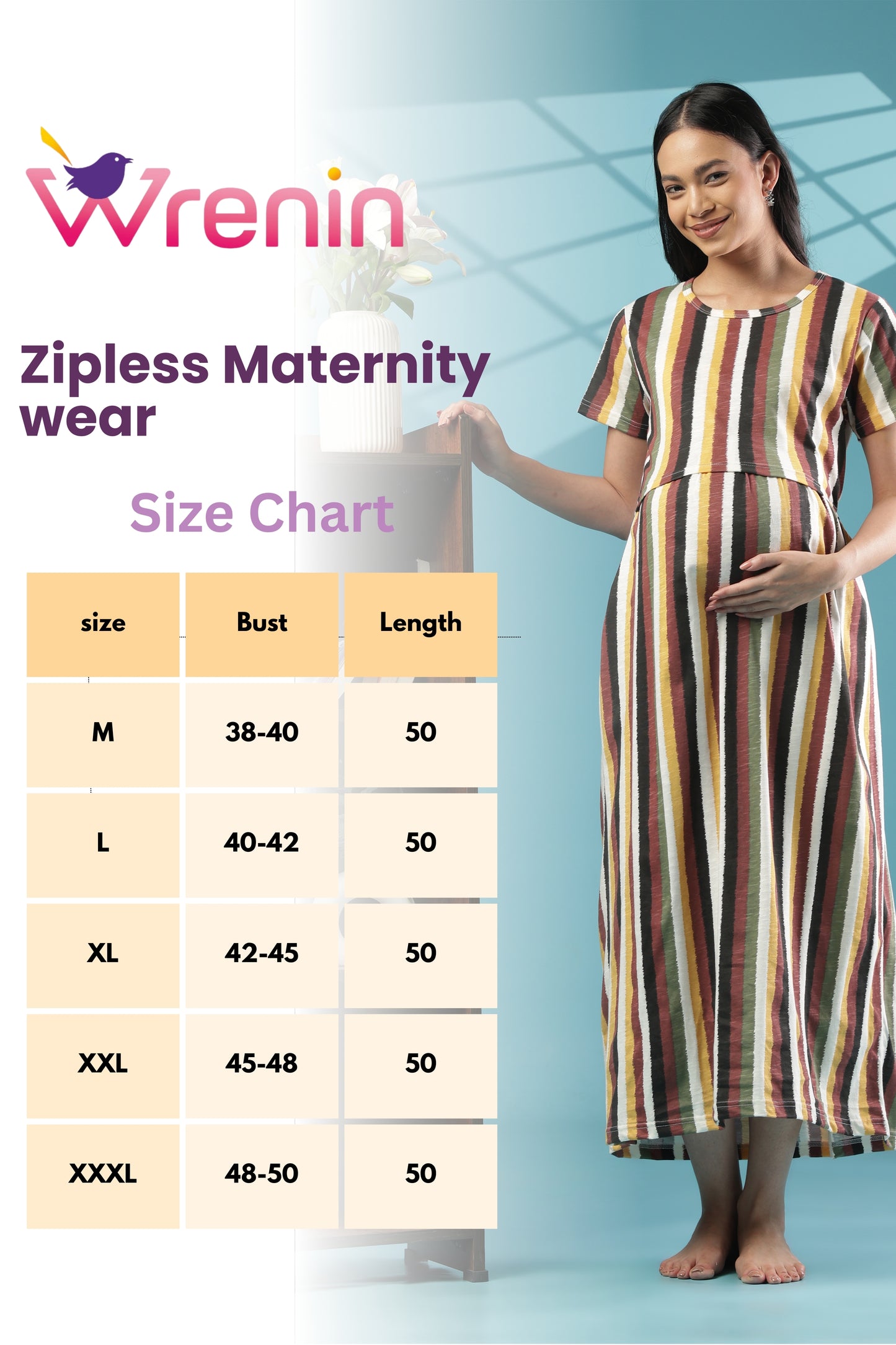 ZIPLESS MATERNITY WEAR | SHORT SLEEVE | KNITTED COTTON| SOFT HORIZON