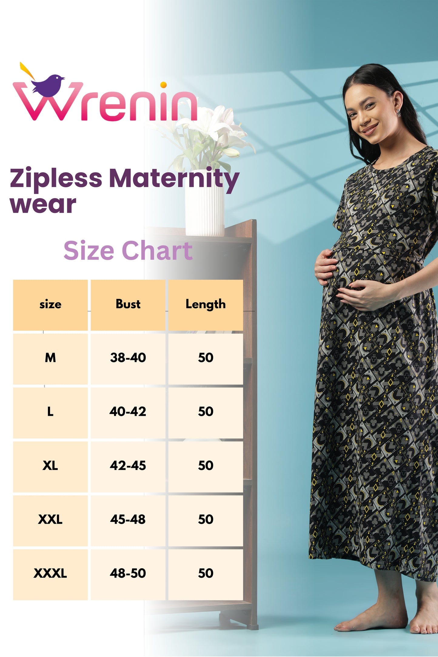 ZIPLESS MATERNITY WEAR | SHORT SLEEVE |KNITTED COTTON| ECLIPSE ELEGANT