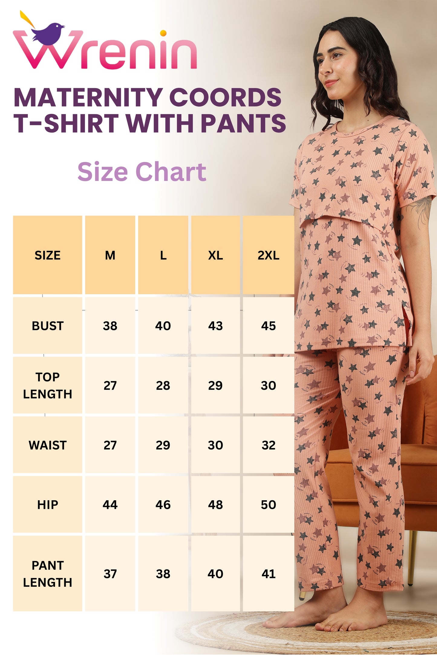 MATERNITY COORDS | ZIPLESS T-SHIRT WITH PANTS | RIBBED COTTON |INTRODUCTORY PRICE | STELLAR