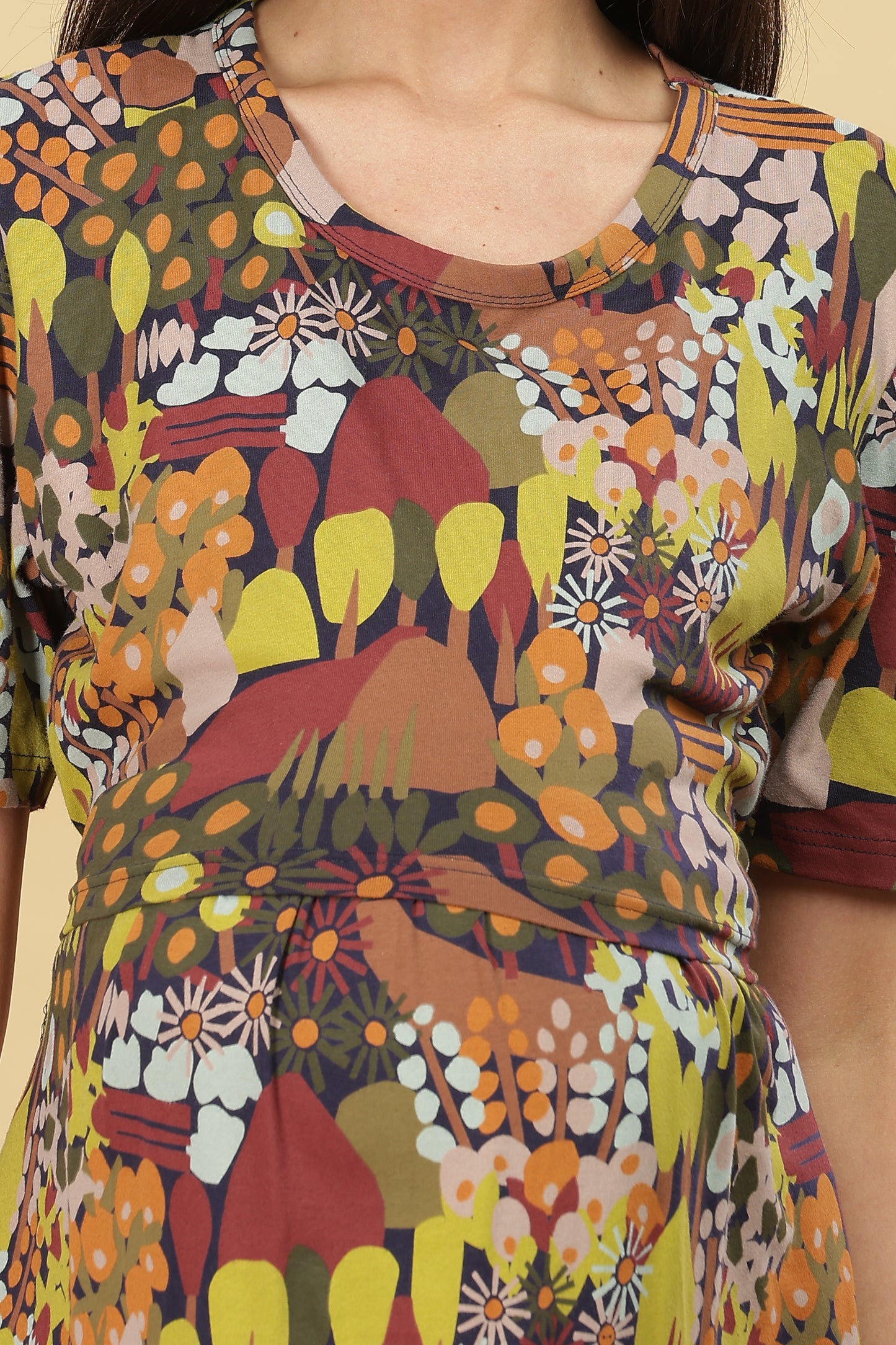 ZIPLESS MATERNITY WEAR PUFFSLEEVE - WOODLAND WHISPER