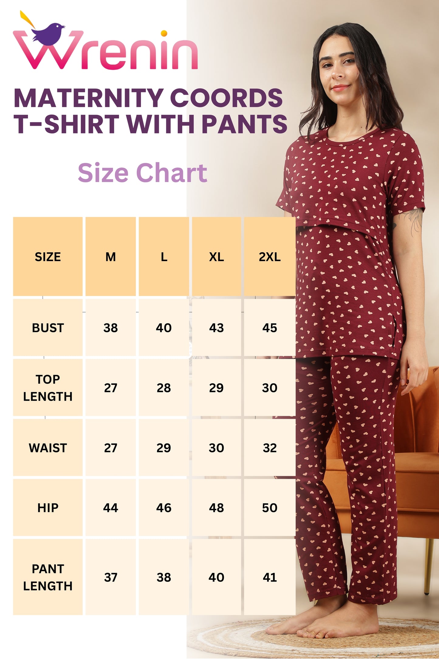 MATERNITY COORDS | ZIPLESS T-SHIRT WITH PANTS |KNITTED COTTON |INTRODUCTORY PRICE | ADORE