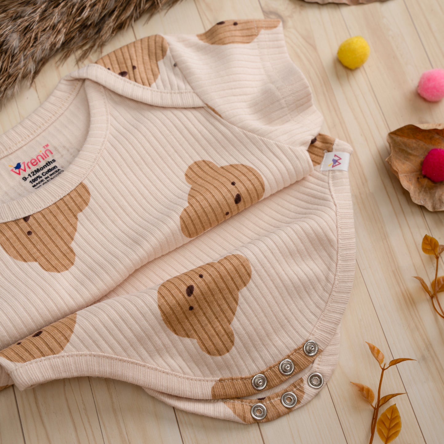 Romper Half Sleeve Printed - Snuggle Bear