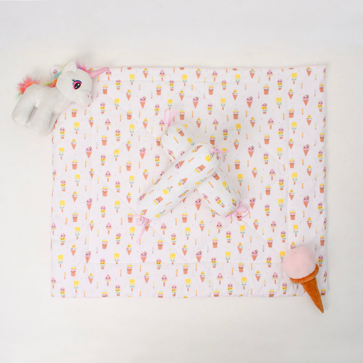 COTTON-QUILTED-MATRESS&BOLSTERS - SUGAR SPRINKLE SLUMBER
