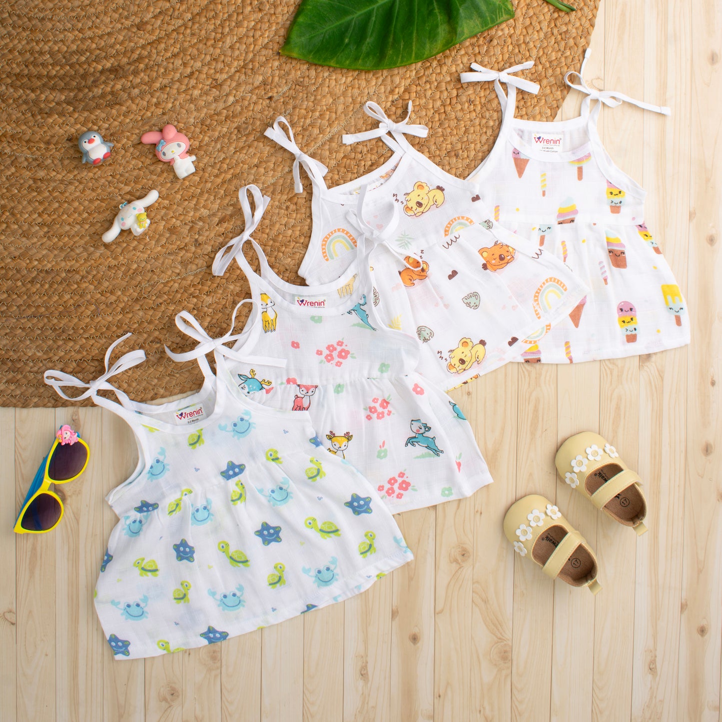 MUSLIN FROCK FRILL KNOT-DEERLY BELOVED