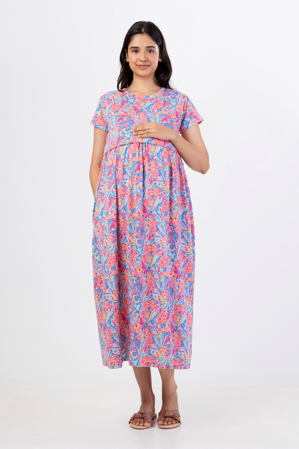 ZIPLESS MATERNITY WEAR SHORTSLEEVE - FLARE FLORA
