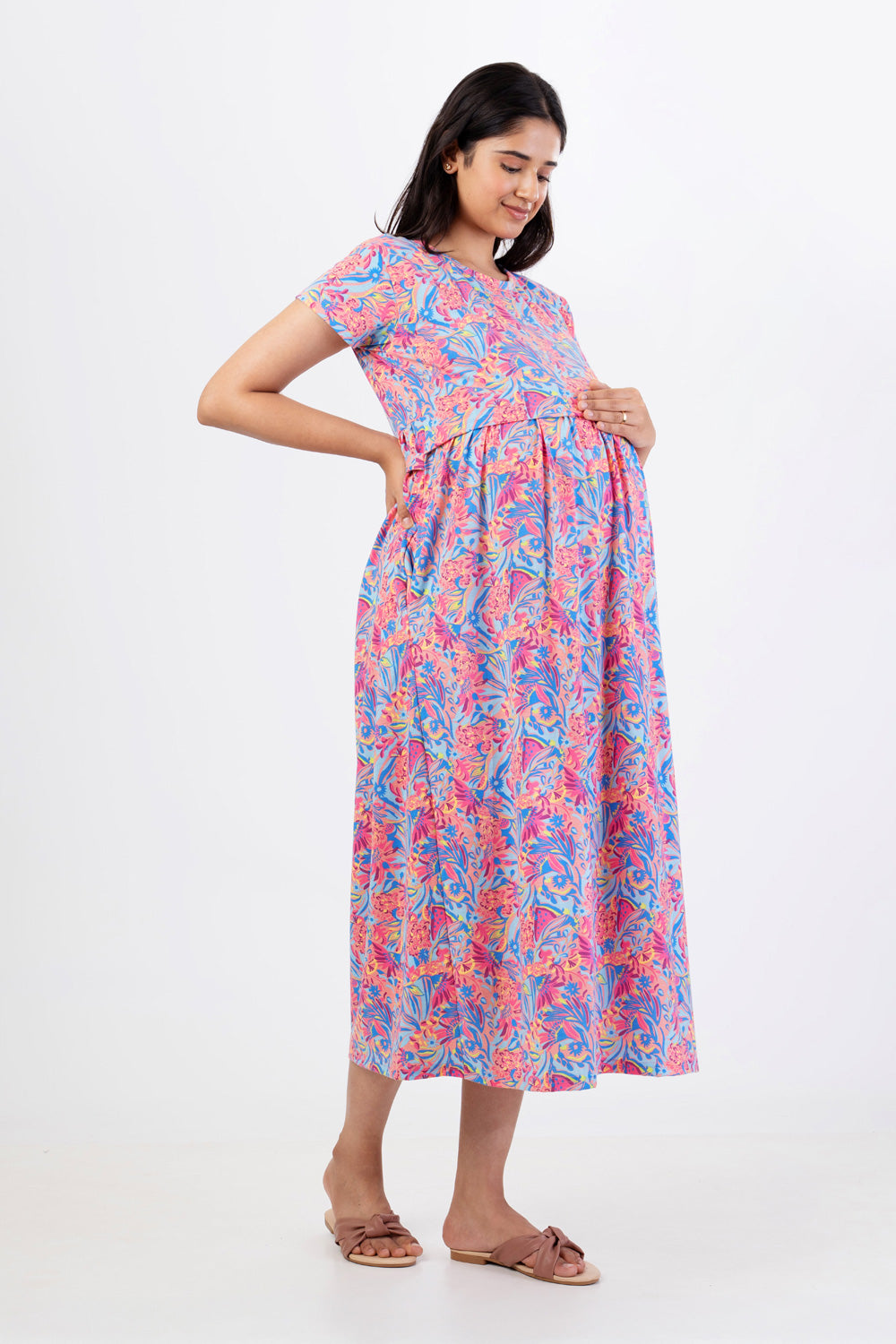 ZIPLESS MATERNITY WEAR SHORTSLEEVE - FLARE FLORA
