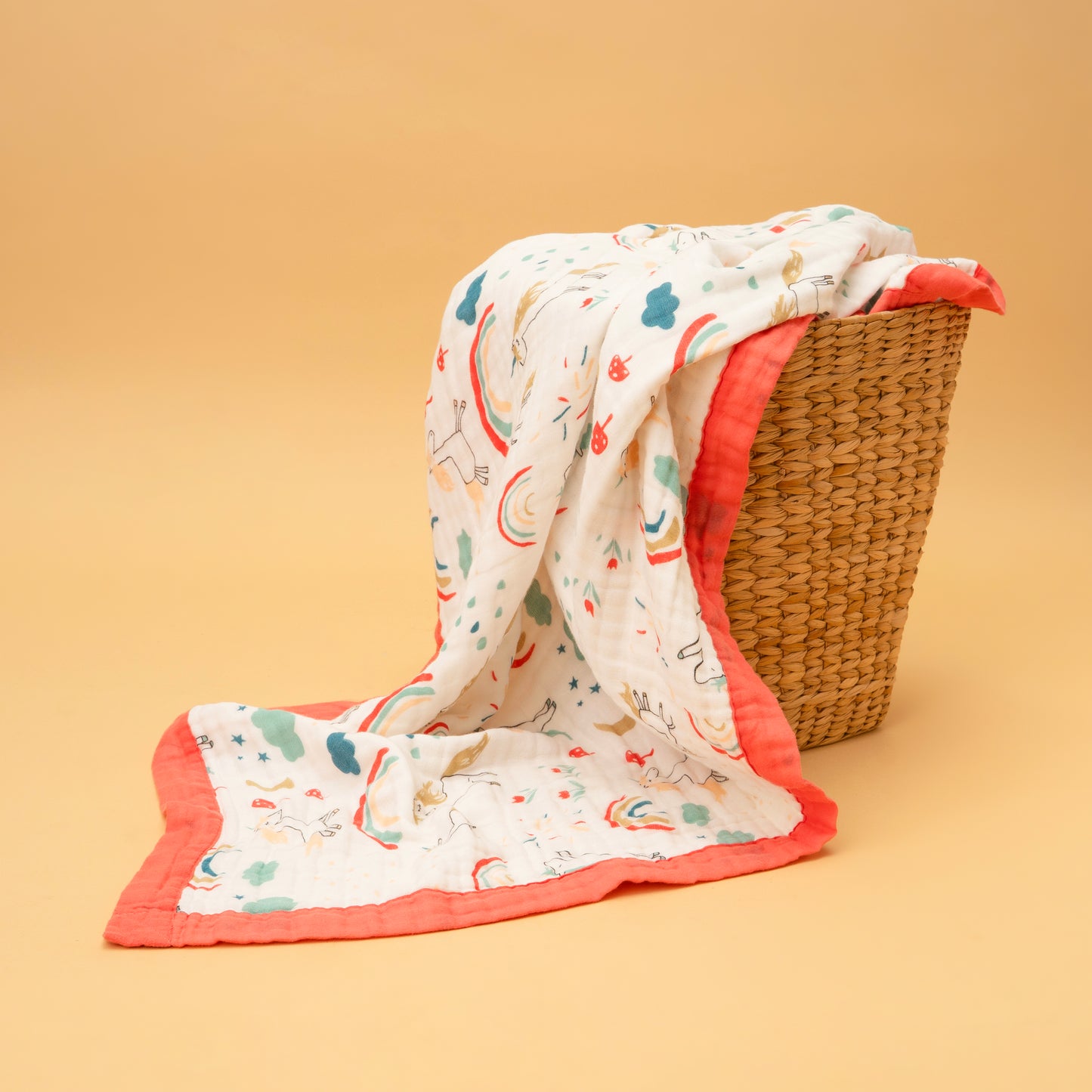 CRINKLE BLANKET | 6 LAYERS | ORGANIC MUSLIN | SKIES OF WONDER