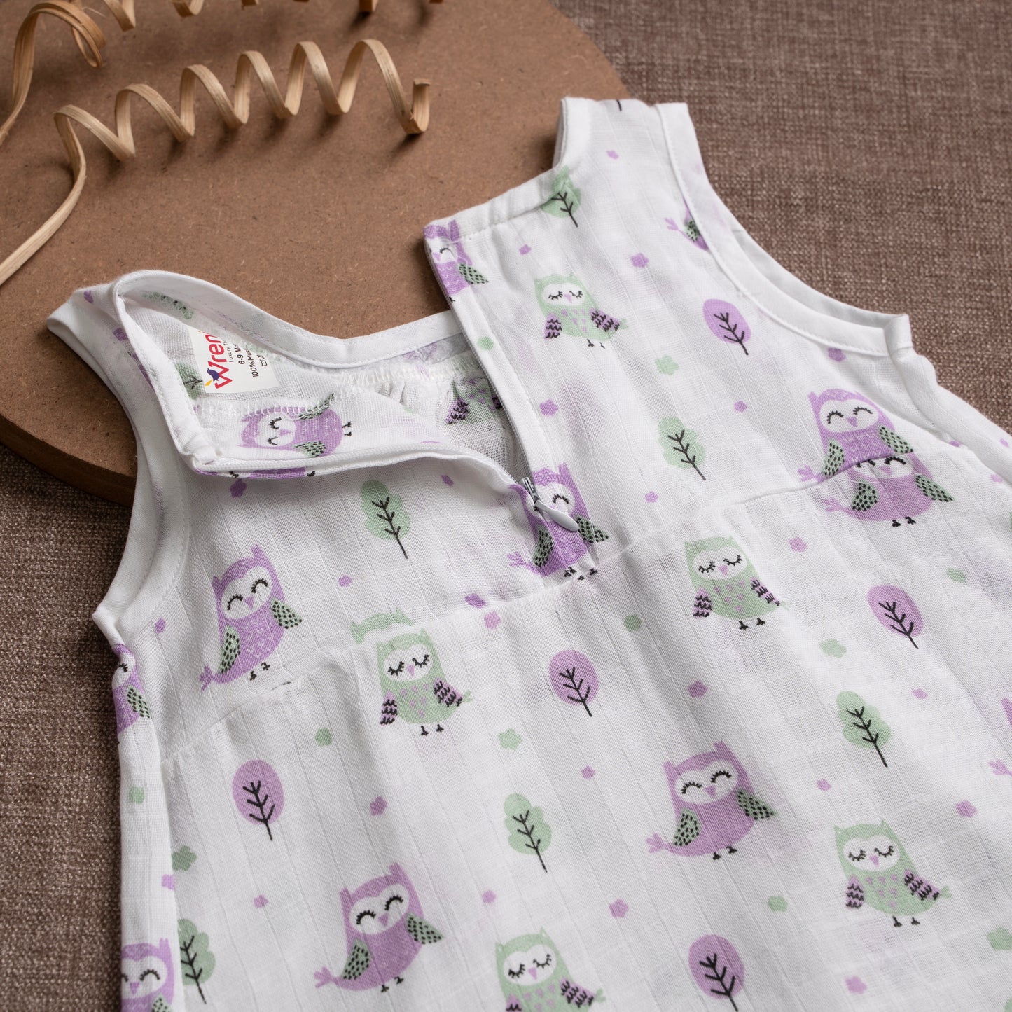 Muslin Frock Frill Zip - Hootie Cuties