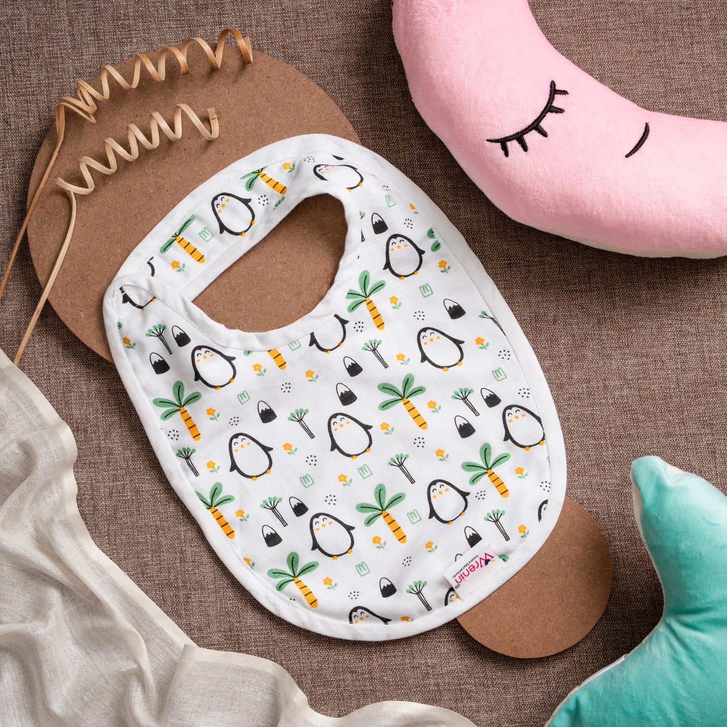 BIB | Organic Muslin | velcro | Frosty Oasis