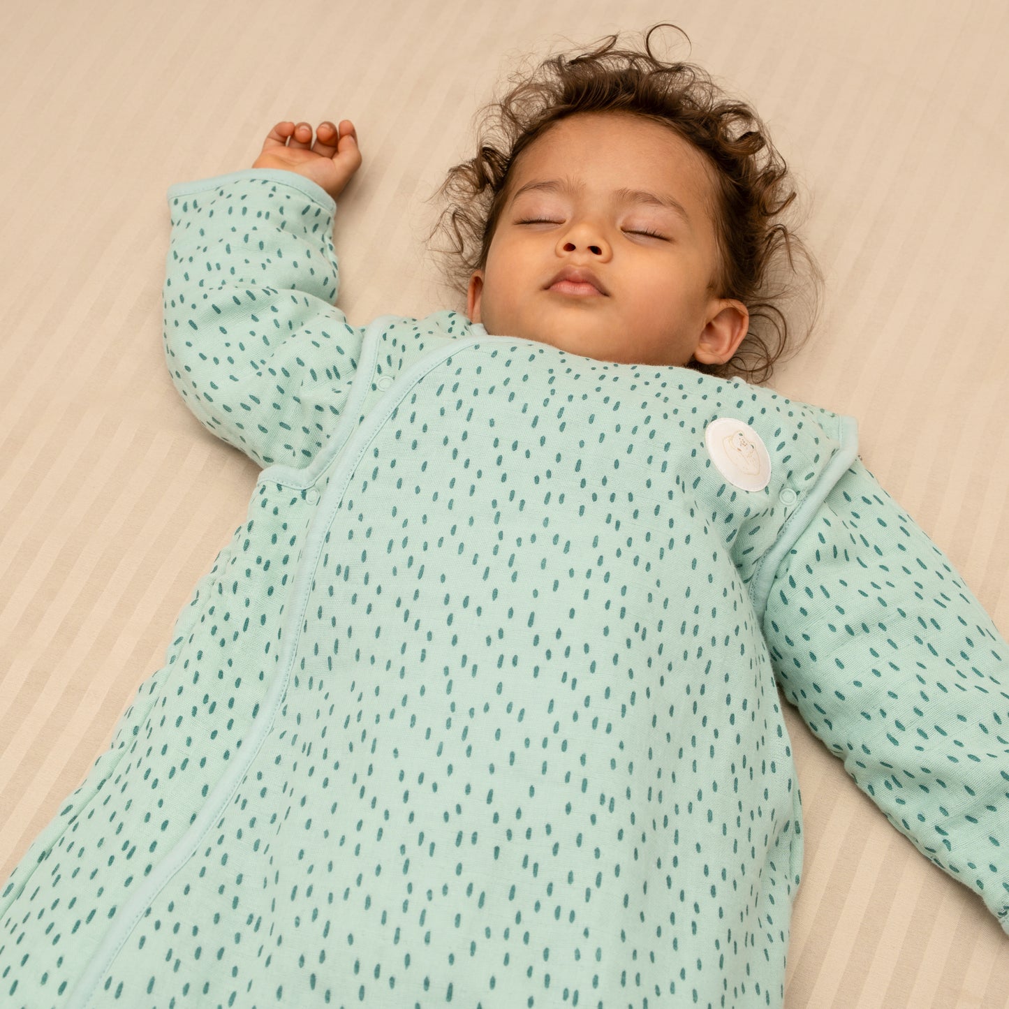 SLEEP SACK | 100% ORGANIC MUSLIN COTTON | 2.5 TOG RATING | AQUA DRIFT