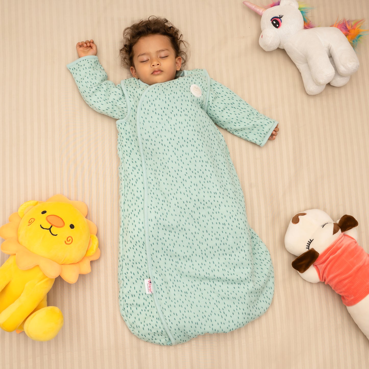 SLEEP SACK | 100% ORGANIC MUSLIN COTTON | 2.5 TOG RATING | AQUA DRIFT