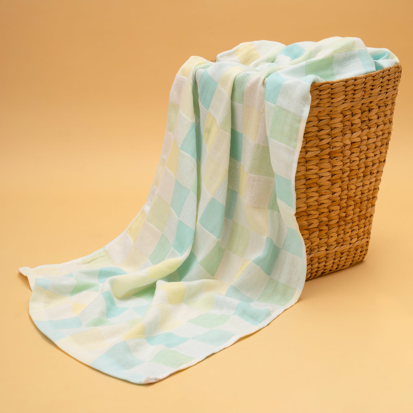 Muslin Towel Checked | Feather Light | Misty Mint