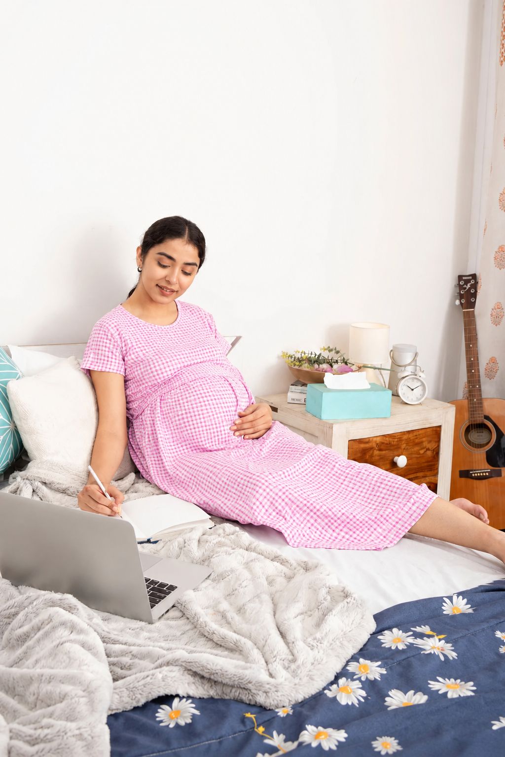ZIPLESS MATERNITY WEAR | KNITTED COTTON | CLOUD SOFT | CANDY CHECK