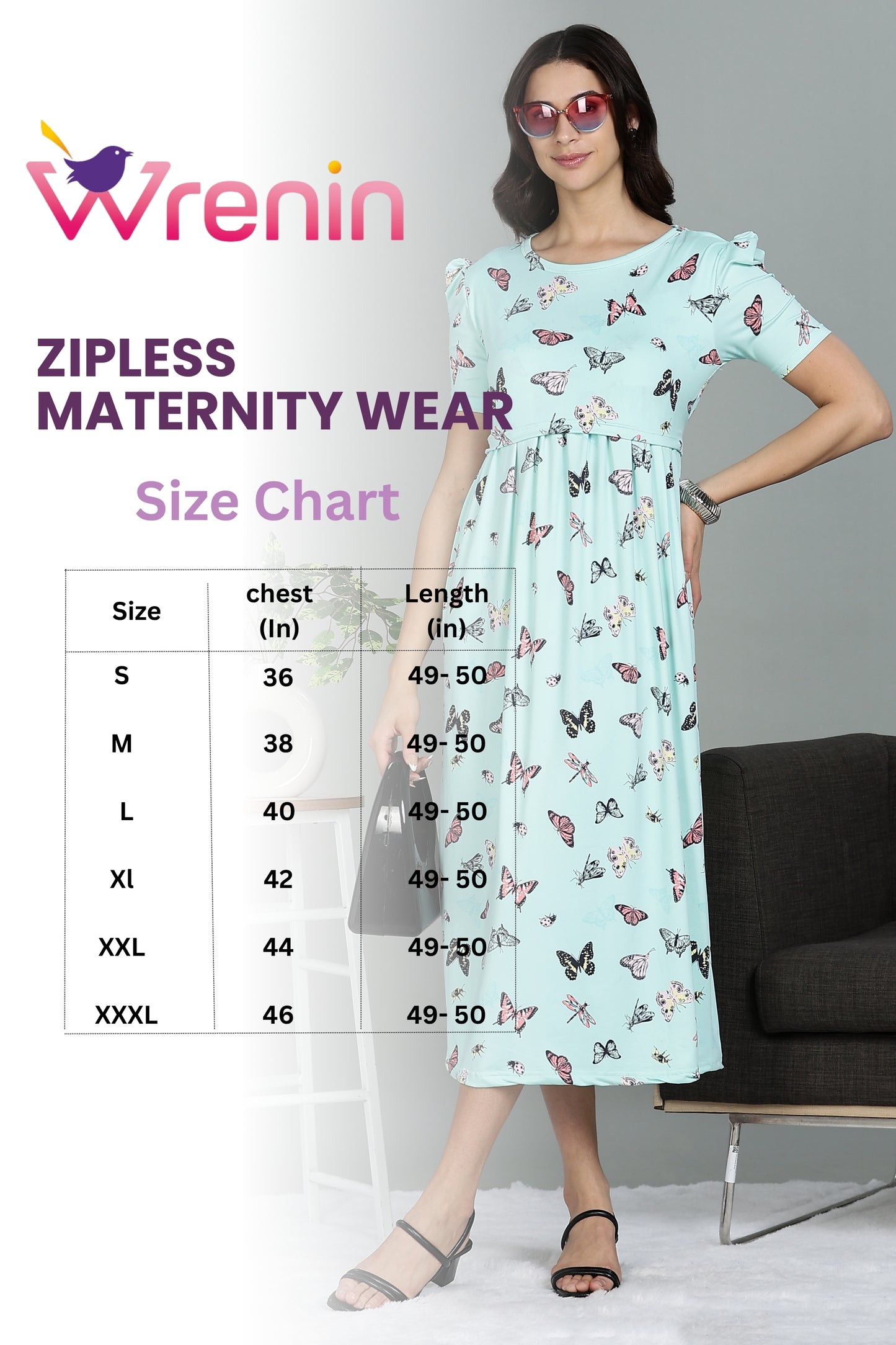 ZIPLESS MATERNITY WEAR PUFFSLEEVE |SPUN| LEPIDOPTERA LUXE