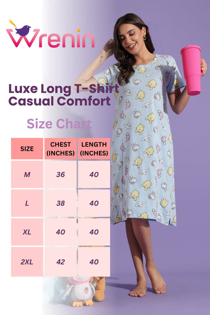 Luxe Long T-Shirt - Casual Comfort - Plushie
