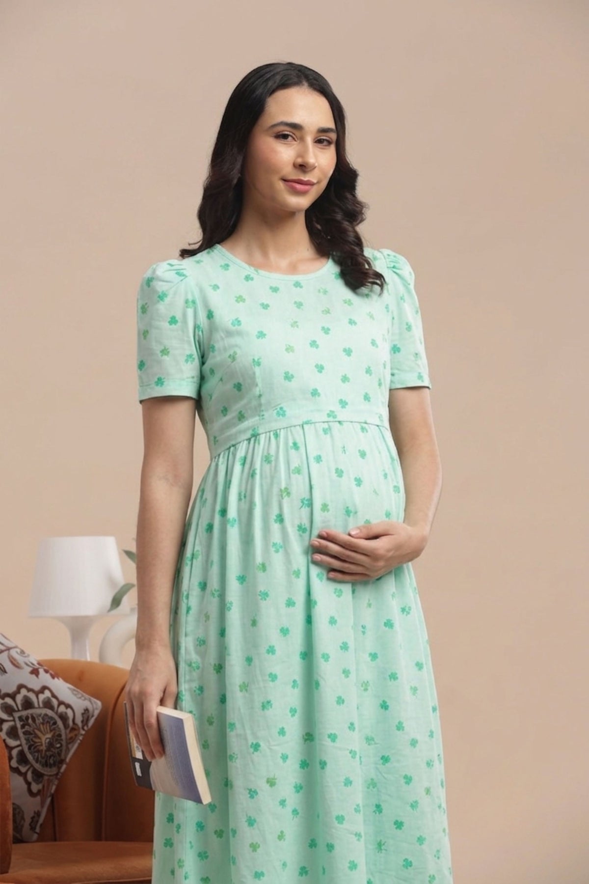ZIPLESS MATERNITY WEAR |CALF LENGTH KNITTED COTTON | BUTTERY SOFT | VERDORA