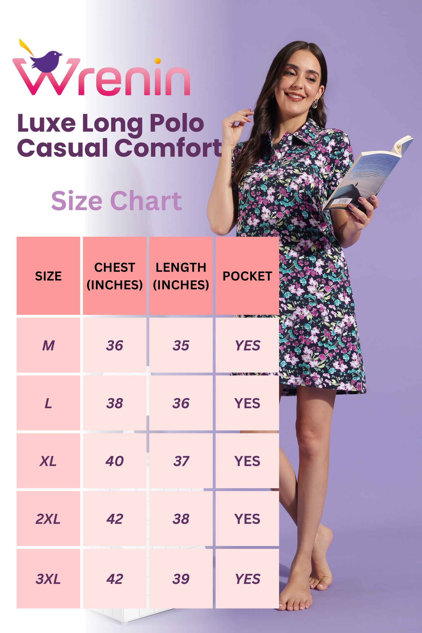 Luxe Long Polo T-Shirt - Casual Comfort - Petelia