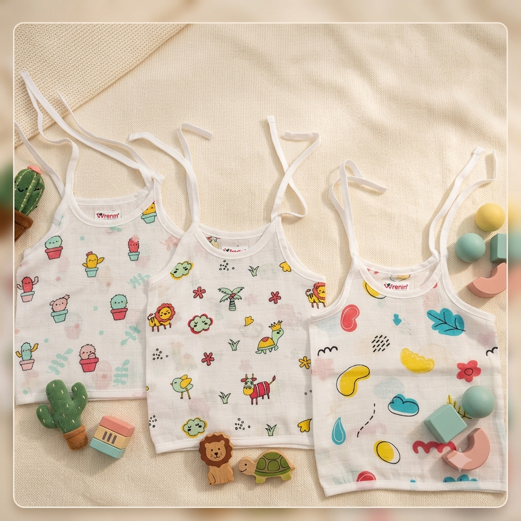 Muslin Jabla Knot Combo of 3 ( Random prints Unisex)